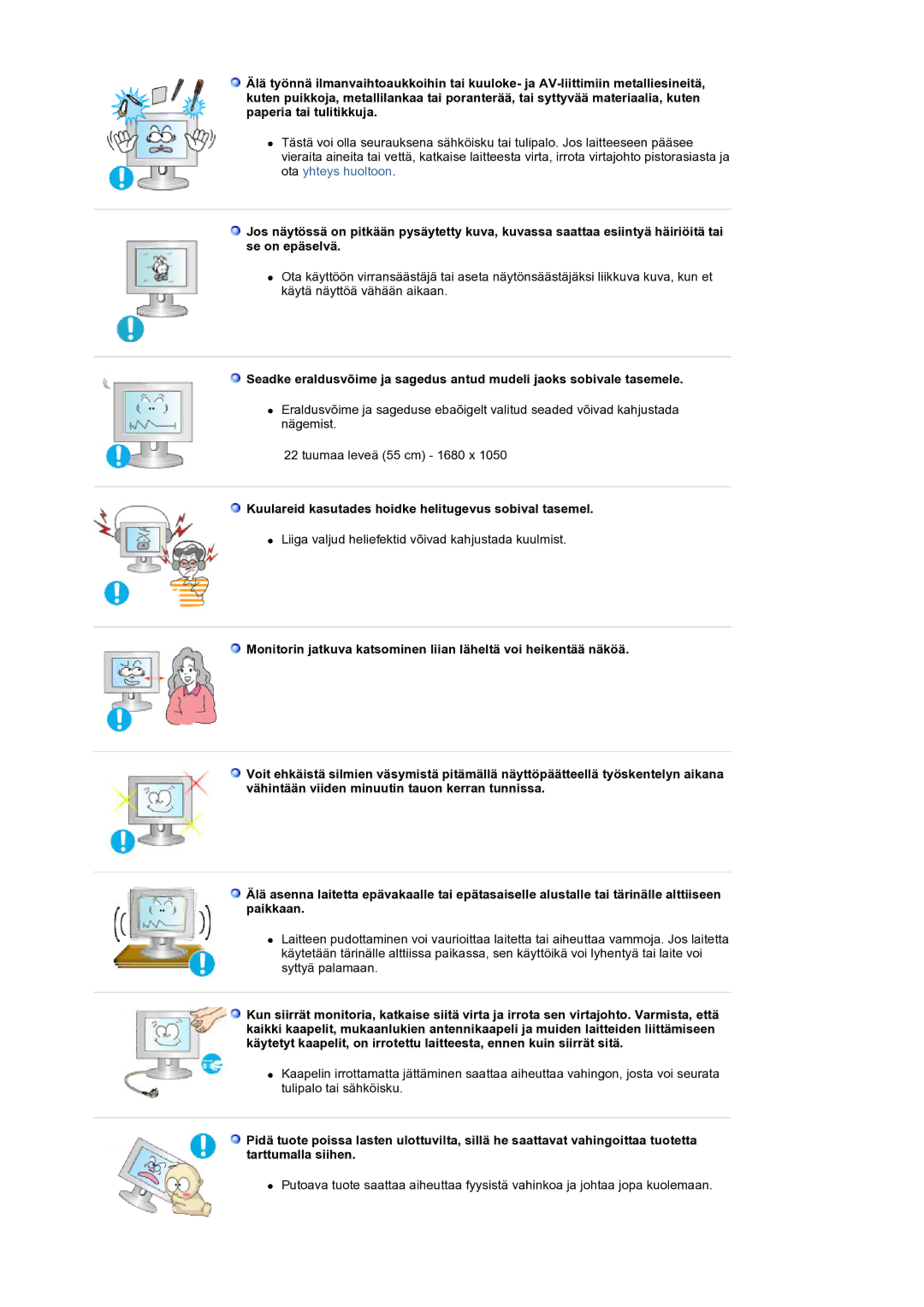 Samsung LS22CRASB/EDC manual Kuulareid kasutades hoidke helitugevus sobival tasemel 