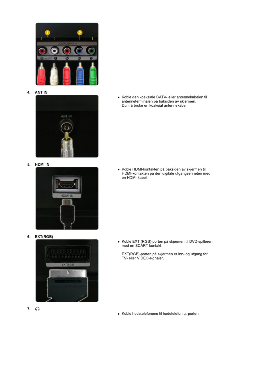 Samsung LS22CRASB/EDC manual Ant, Hdmi, Extrgb 