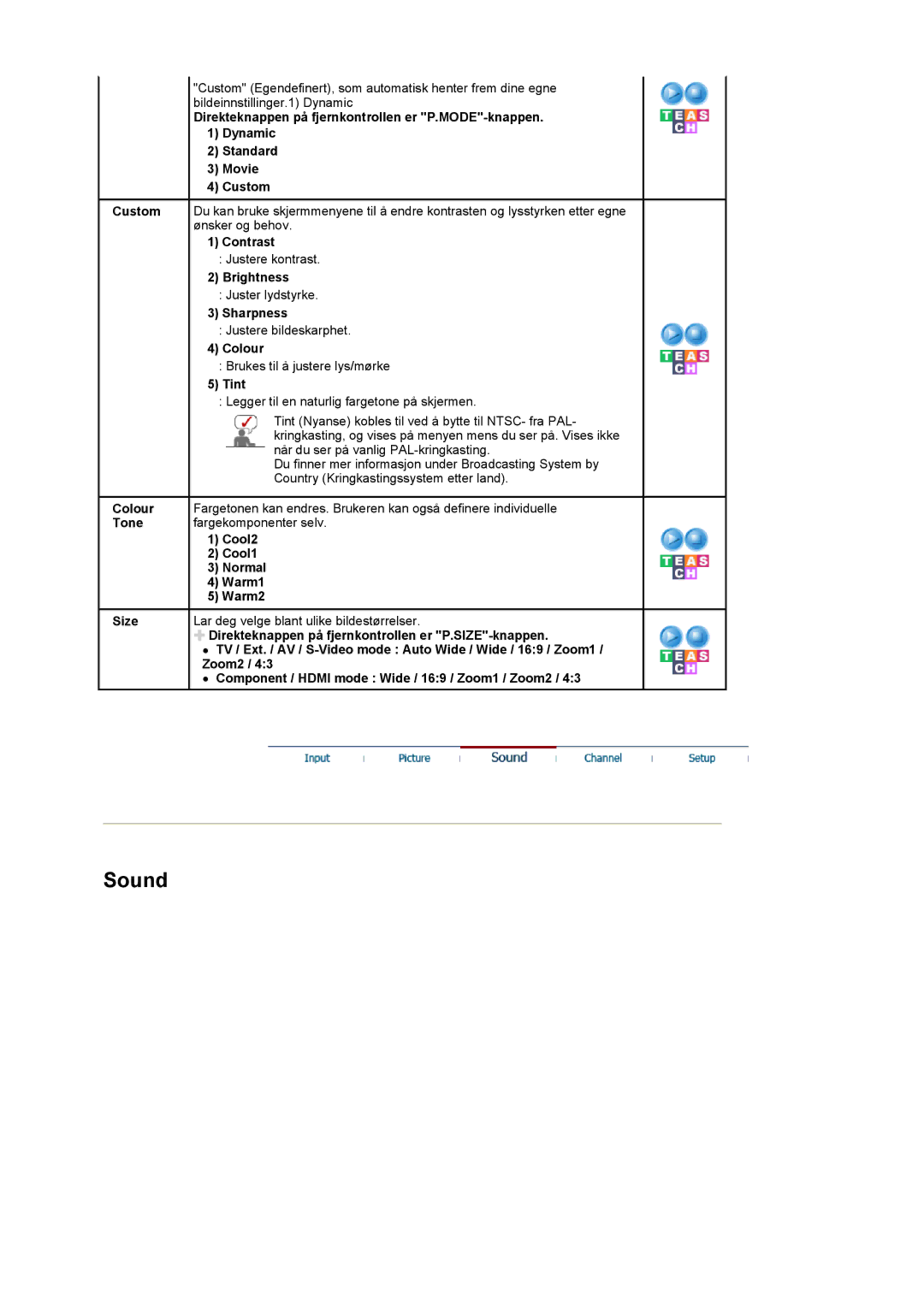 Samsung LS22CRASB/EDC manual Sound 