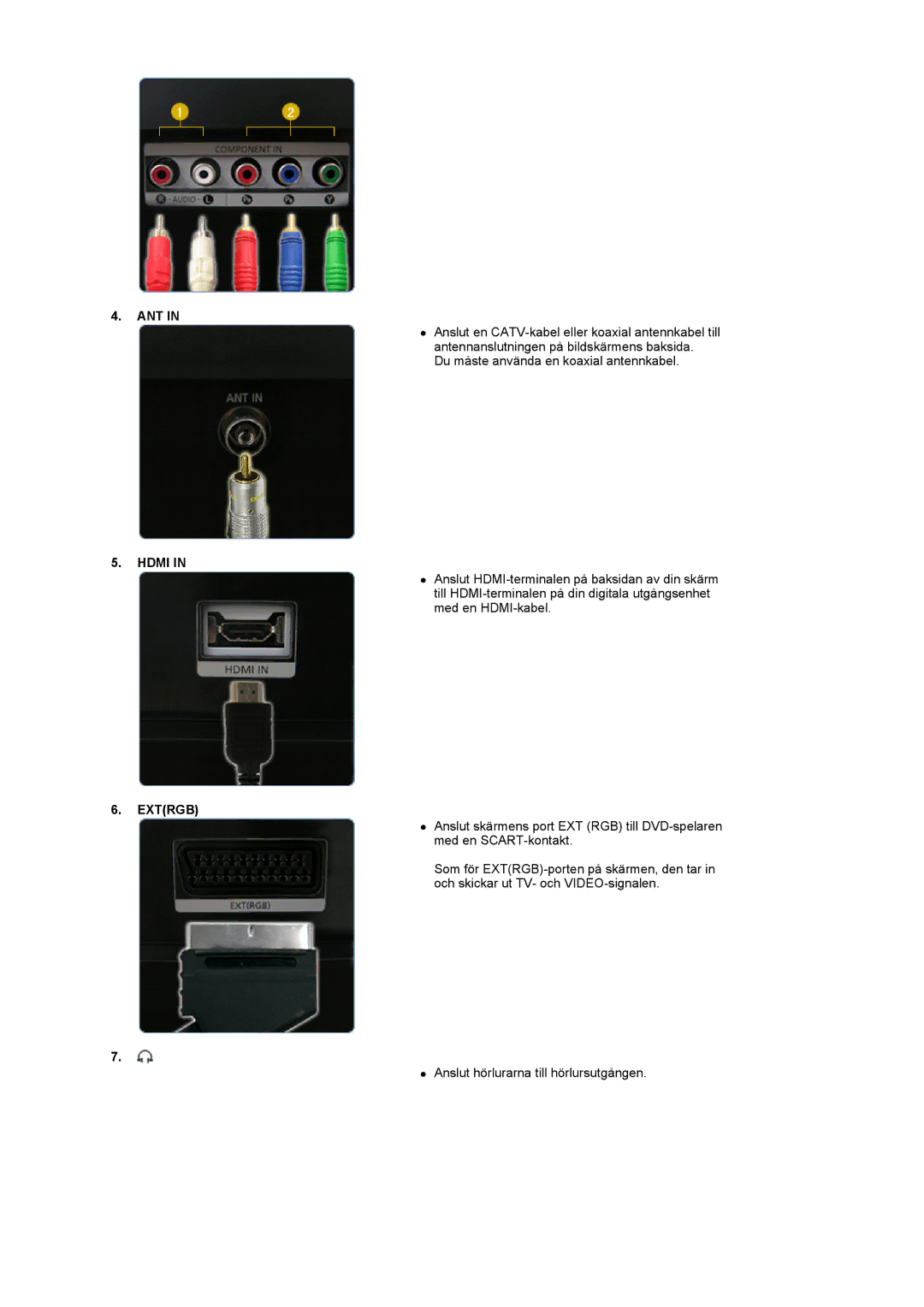 Samsung LS22CRASB/EDC manual Ant, Hdmi, Extrgb 