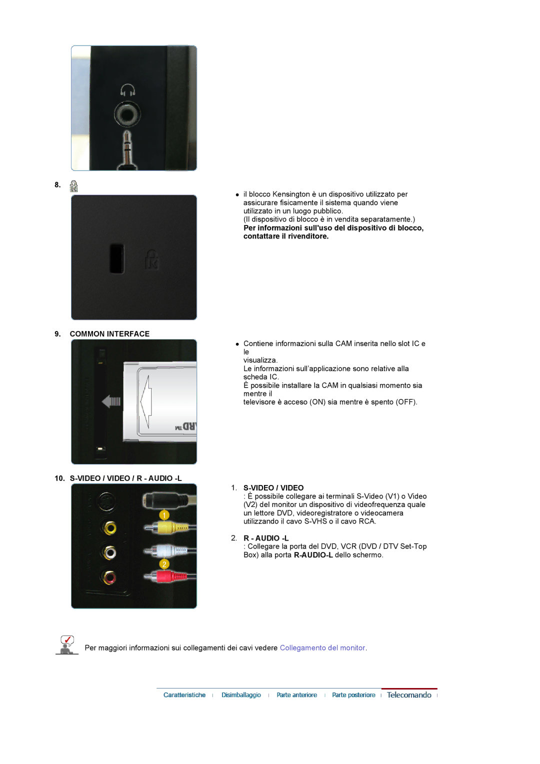 Samsung LS22CRDSB/EDC, LS22CRDSF/EDC manual Common Interface, Video / Video / R Audio -L 