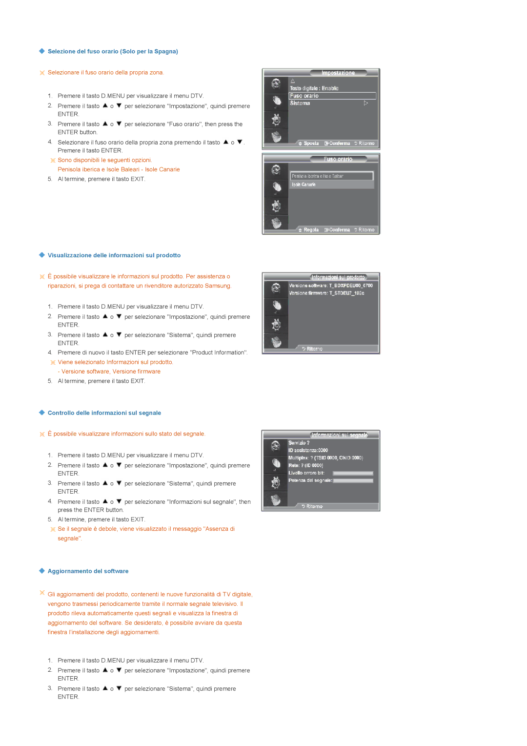 Samsung LS22CRDSF/EDC, LS22CRDSB/EDC manual Selezione del fuso orario Solo per la Spagna 