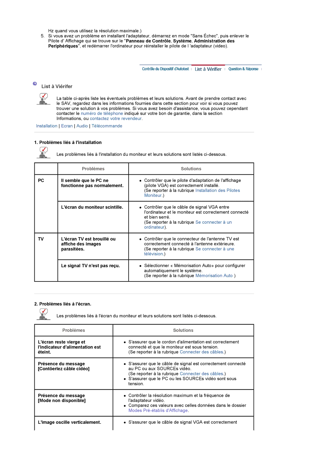 Samsung LS22CRDSF/EDC manual List à Viérifer 