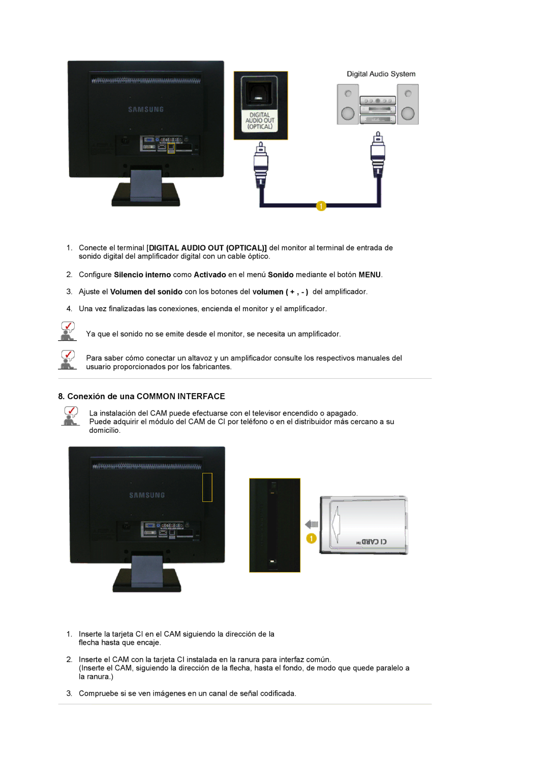 Samsung LS22CRDSF/EDC manual Conexión de una Common Interface 