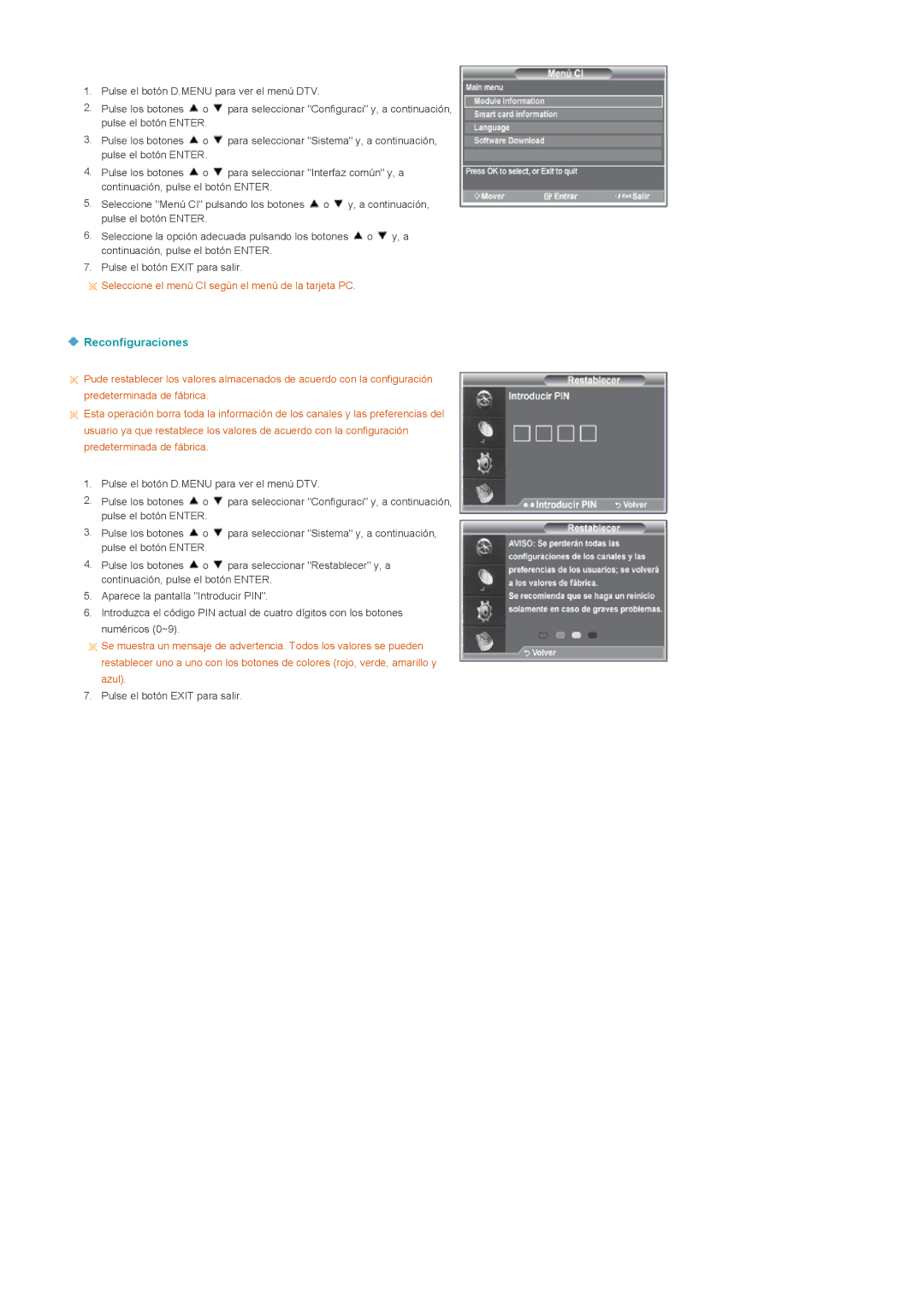 Samsung LS22CRDSF/EDC manual Reconfiguraciones 