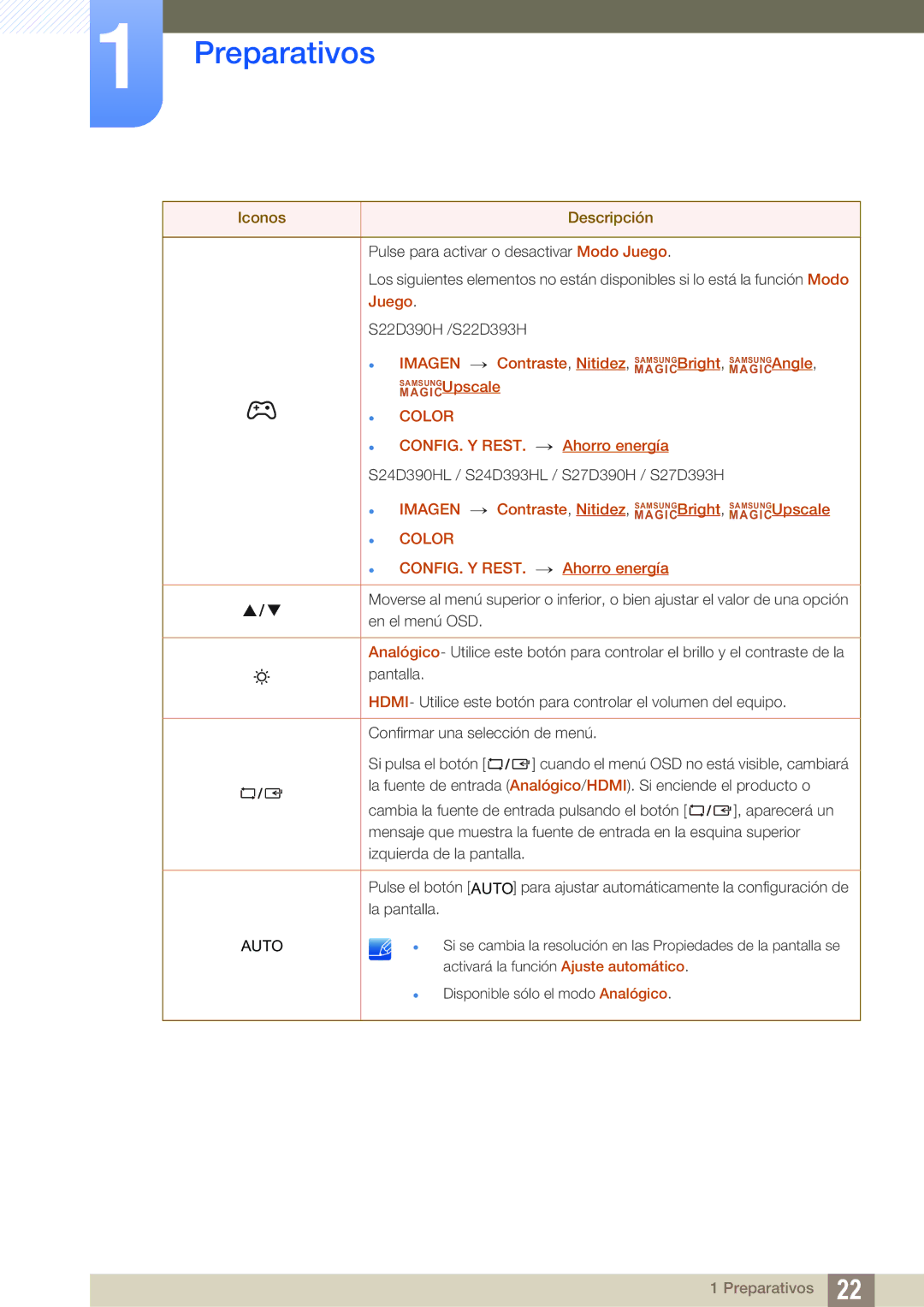 Samsung LS24D390HL/EN, LS22D390QS/EN, LS27D390HS/EN, LS22D390HS/EN manual Color 