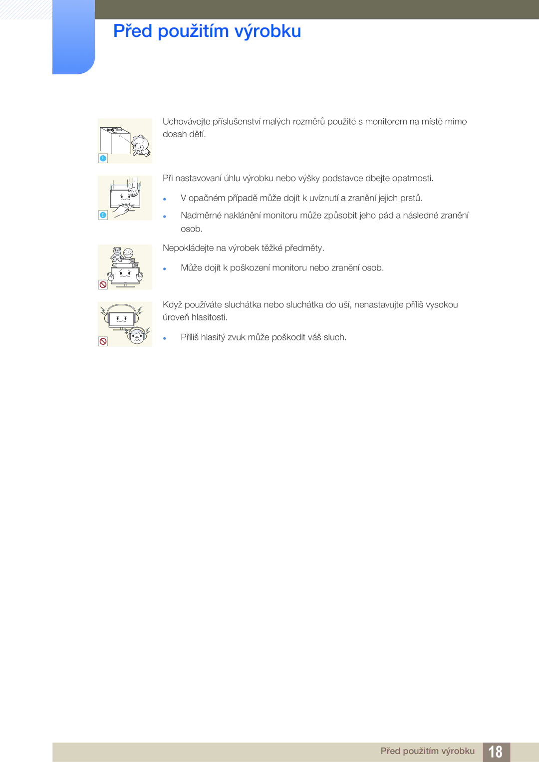 Samsung LS24D390HL/EN, LS22D390QS/EN, LS27D390HS/EN, LS22D390HS/EN manual Před použitím výrobku 