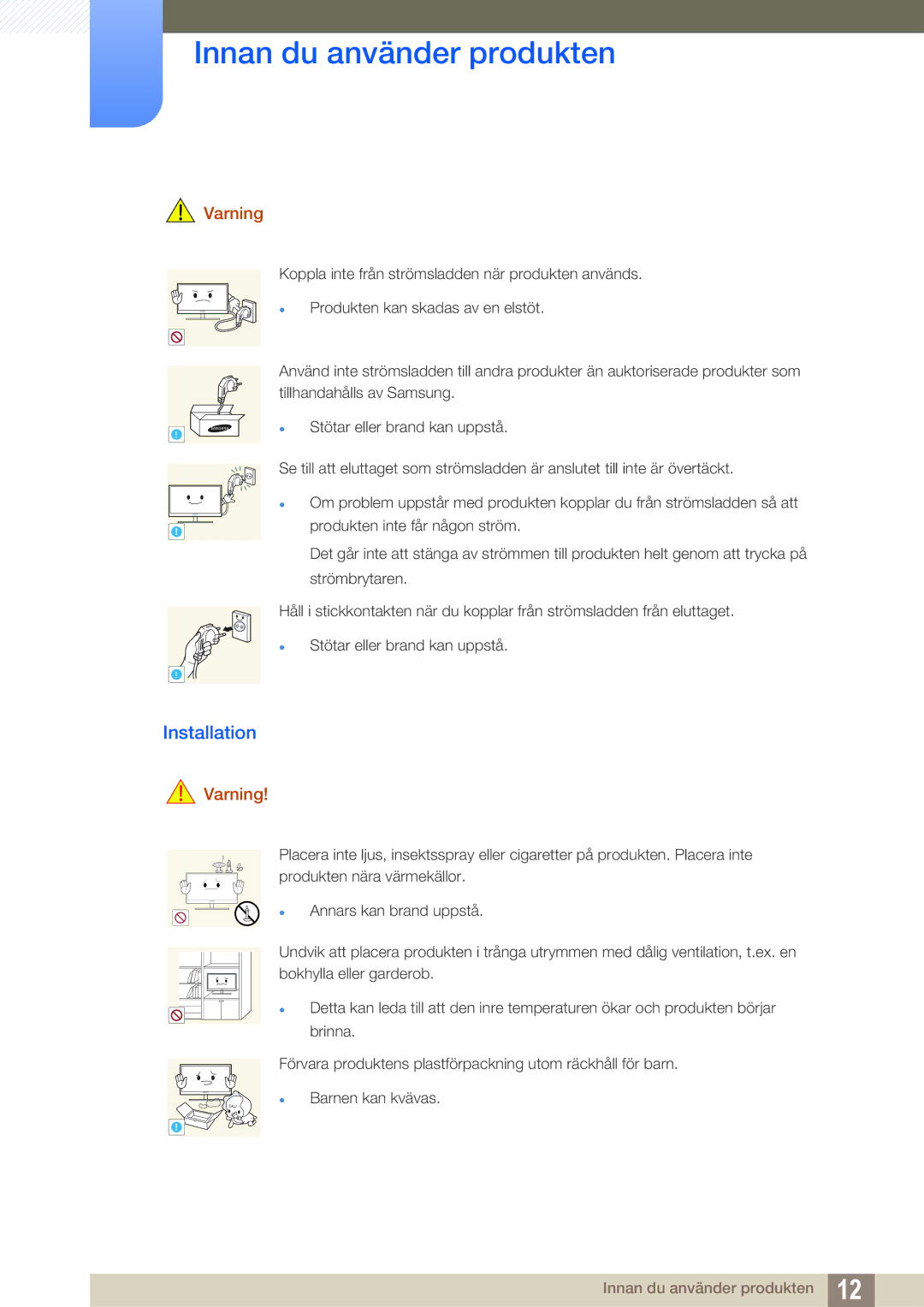 Samsung LS22D390QS/EN, LS27D390HS/EN, LS24D390HL/EN, LS22D390HS/EN manual Installation 