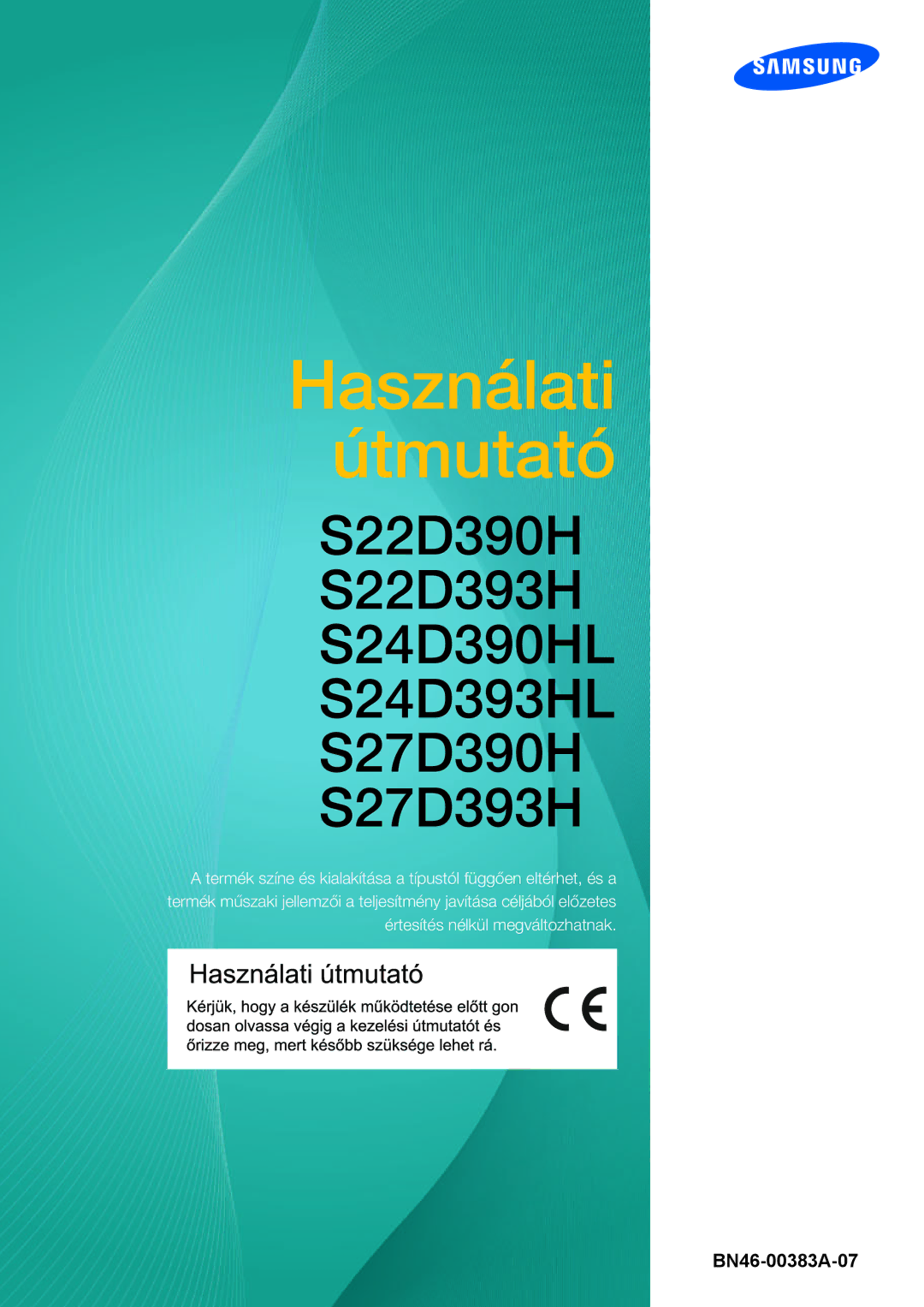 Samsung LS27D390HS/EN, LS22D390QS/EN, LS24D390HL/EN, LS22D390HS/EN manual Használati Útmutató 