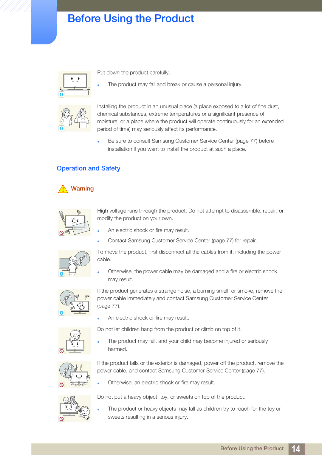 Samsung LS22D390QS/EN manual Operation and Safety 