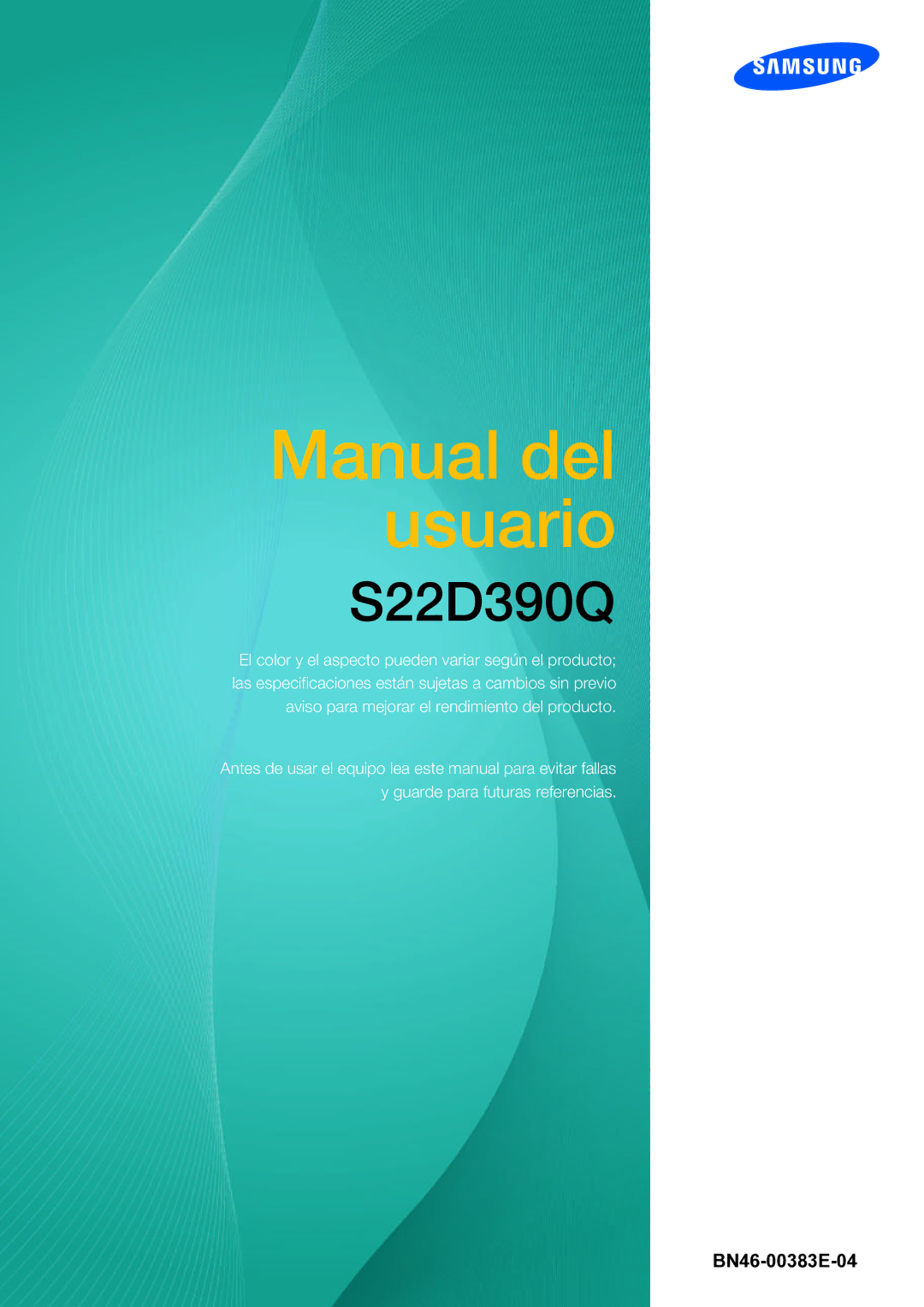 Samsung LS22D390QS/EN manual Manual del usuario 