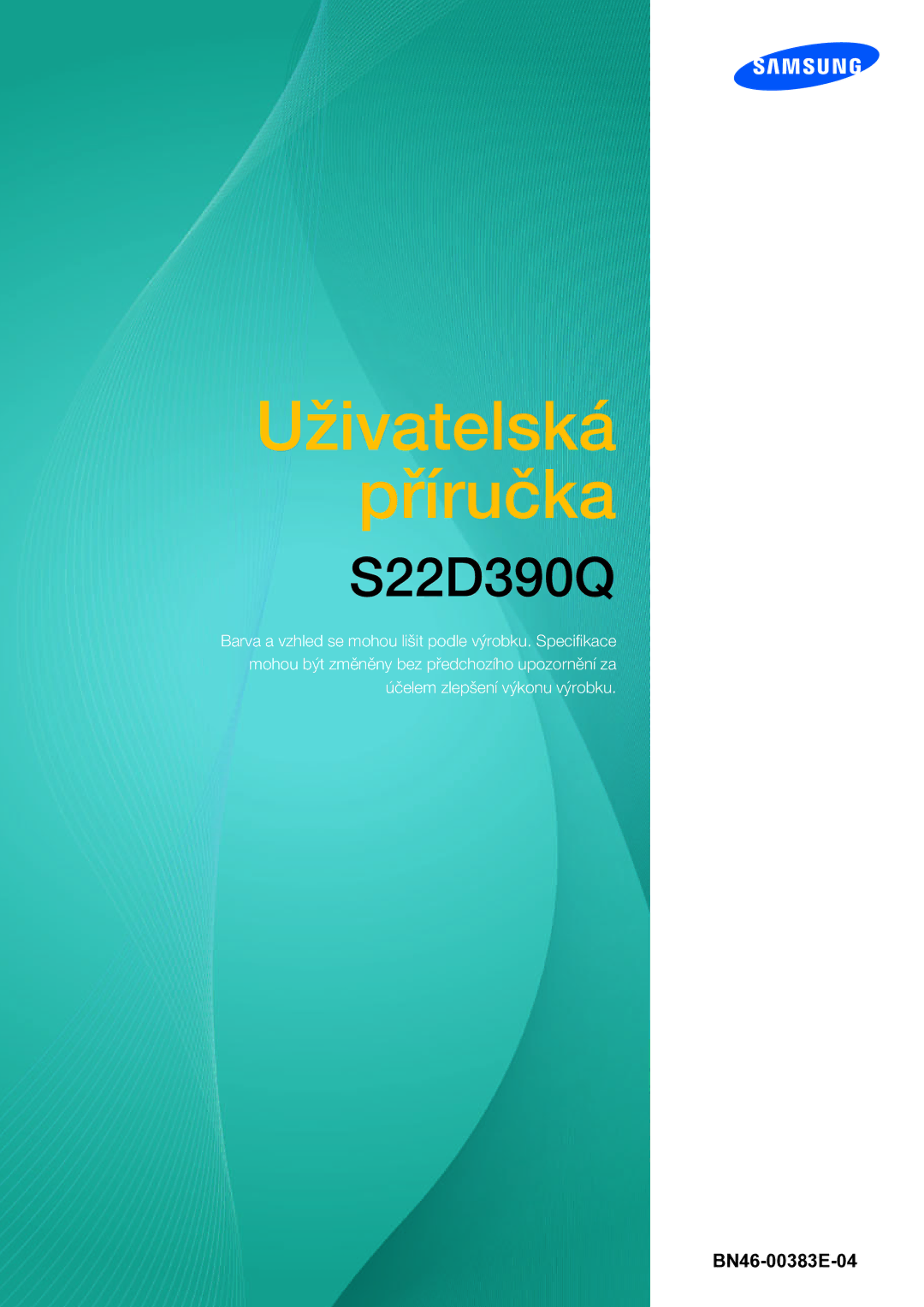 Samsung LS22D390QS/EN manual Uživatelská Příručka 