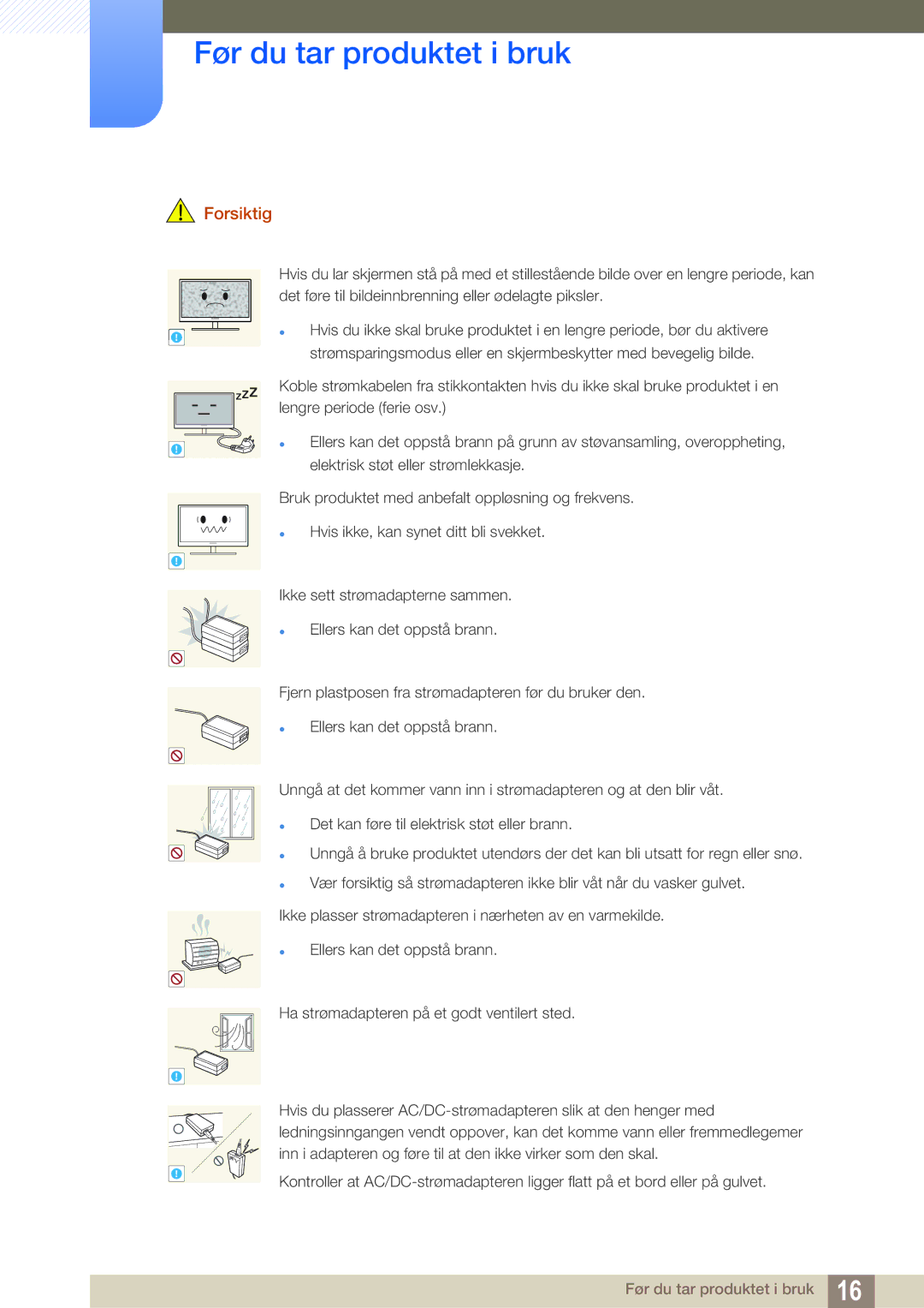 Samsung LS22D390QS/EN manual Forsiktig 