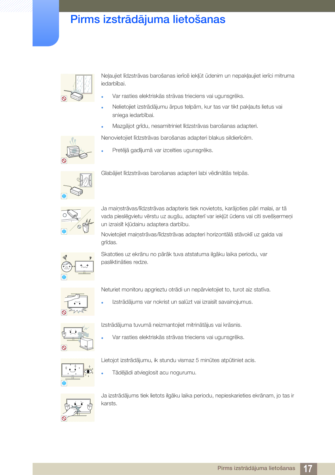 Samsung LS22D390QS/EN manual Pirms izstrādājuma lietošanas 