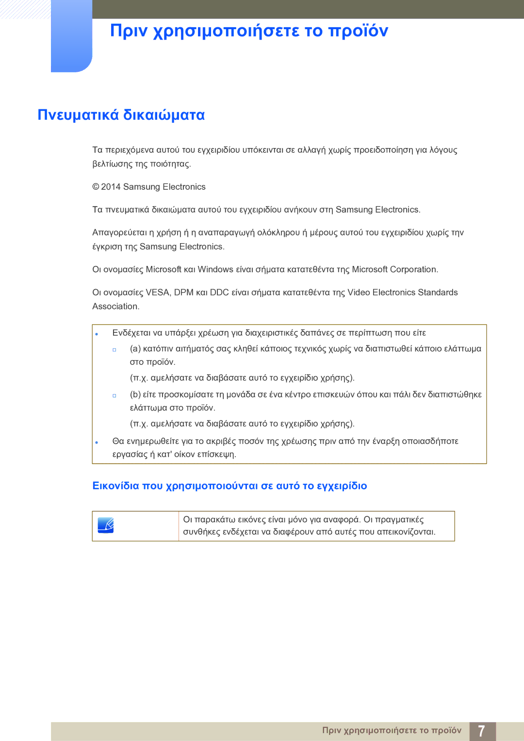 Samsung LS22D390QS/EN manual Πριν χρησιμοποιήσετε το προϊόν, Πνευματικά δικαιώματα 