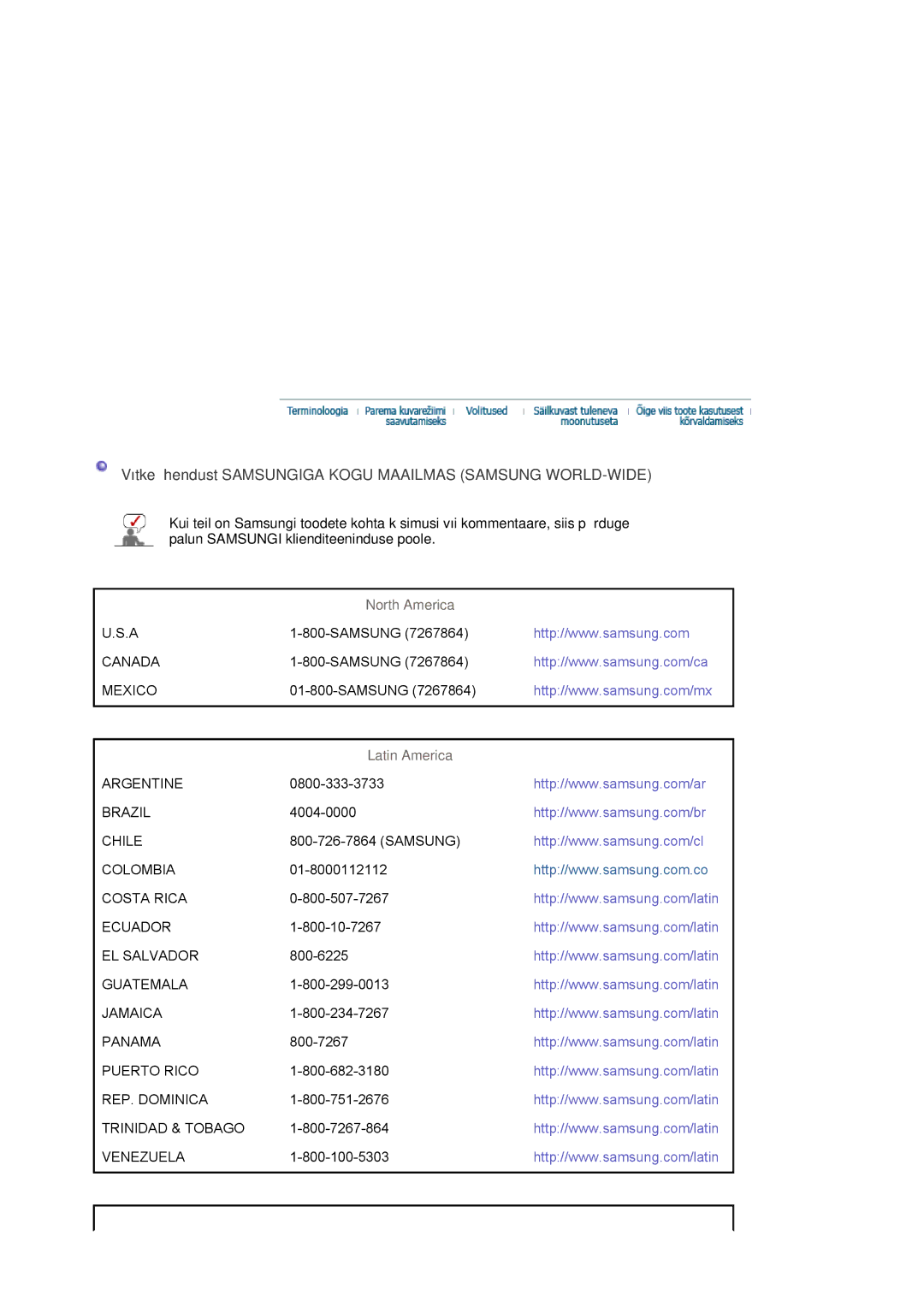 Samsung LS22DPWCSS/EDC, LS22DPWCSQ/EDC manual North America, Latin America 