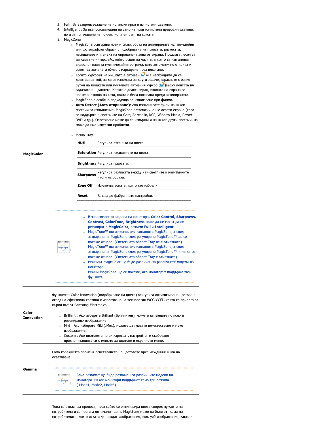 Samsung LS22DPWCSQ/EDC manual Части на образа 