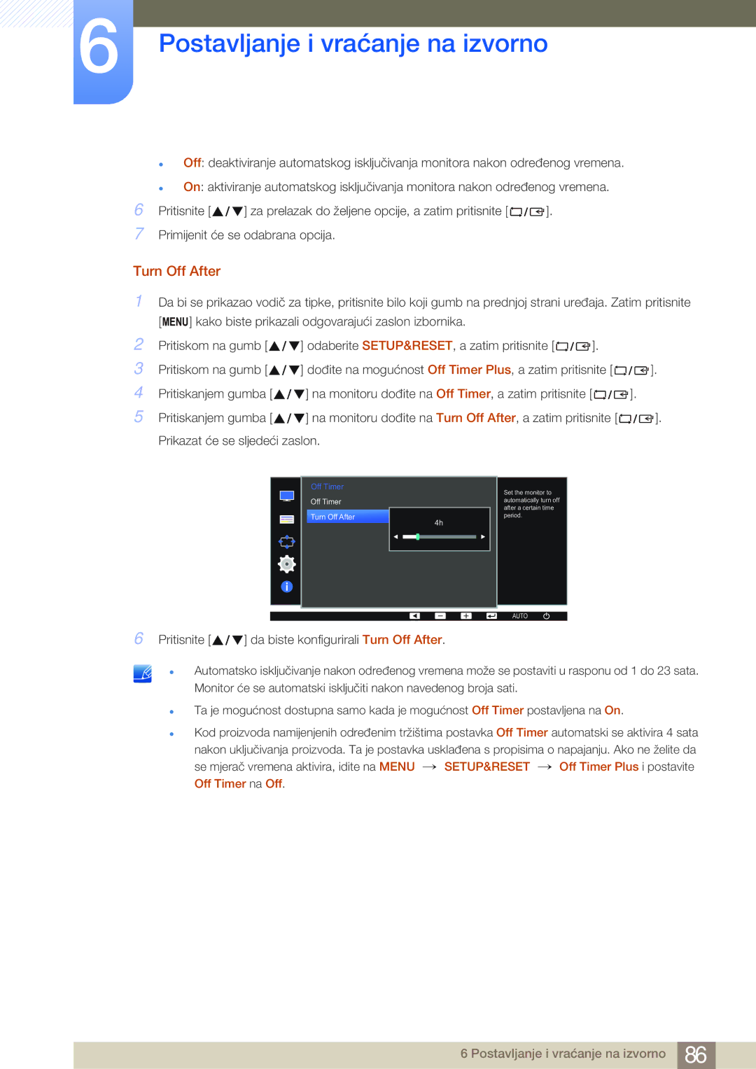 Samsung LS24E45KBSV/EN, LS22E20KBS/EN, LS22E45KBWV/EN, LS24E65KBWV/EN manual Turn Off After 