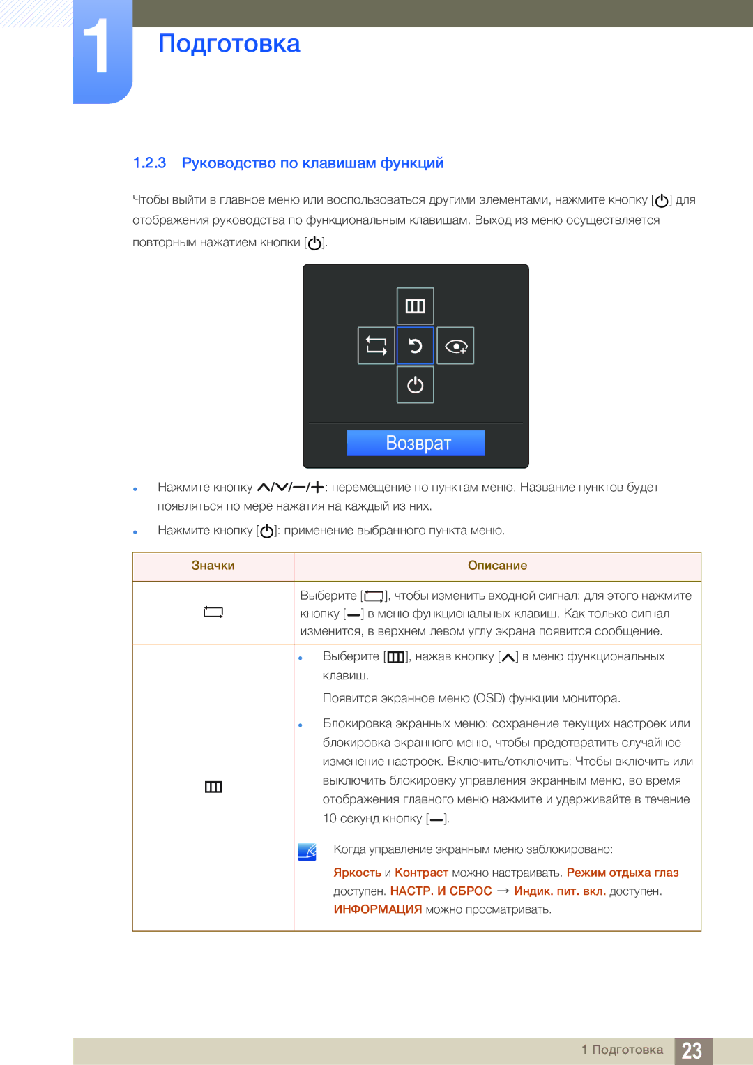 Samsung LS24E310HLX/CI, LS22E310HYX/CI manual 3 Руководство по клавишам функций 