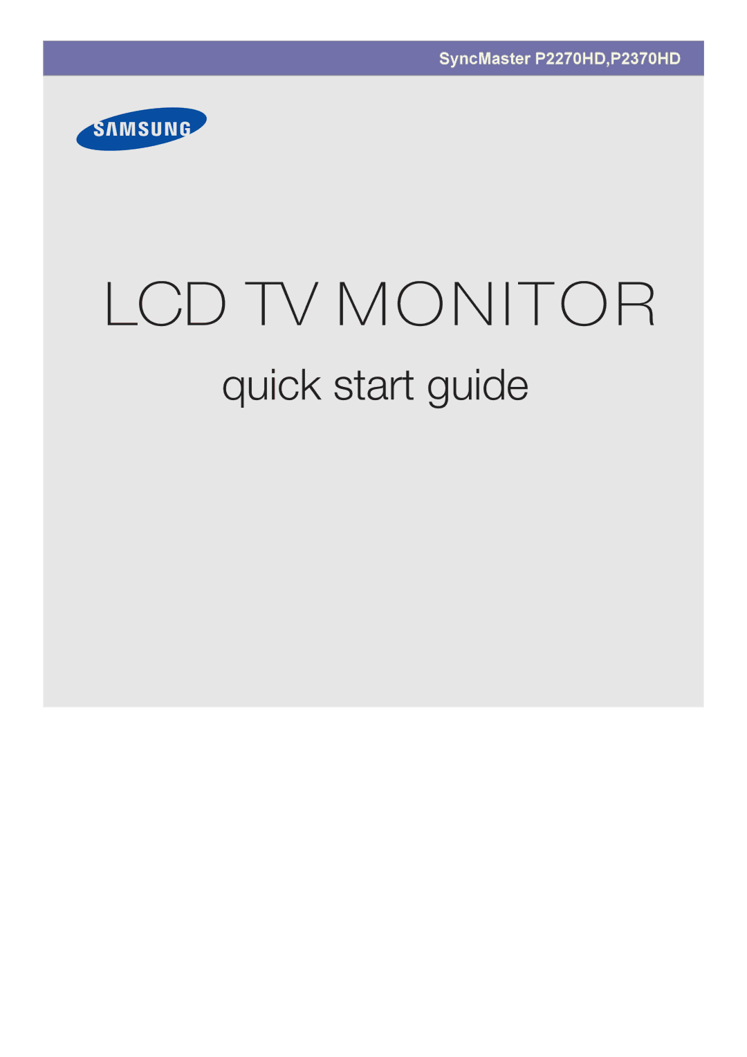 Samsung LS22EFHKFU/EN, LS22EFHKFV/EN, LS23EMDKU/EN, LS23EFHKFV/EN, LS22EFHKUVSEN, LS22EFHKFV/CI manual LCD TV Monitor 