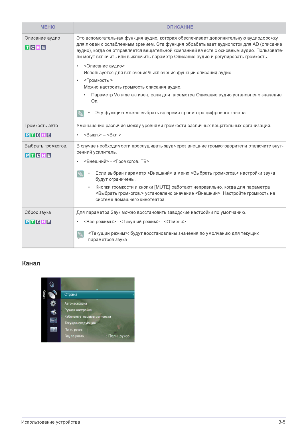 Samsung LS22EFHKUV/EN, LS22EFHKFV/EN, LS22EFHKFU/EN, LS23EMDKU/EN, LS23EFHKFV/EN, LS22EFHKUVSEN, LS22EFHKFV/CI manual Канал 