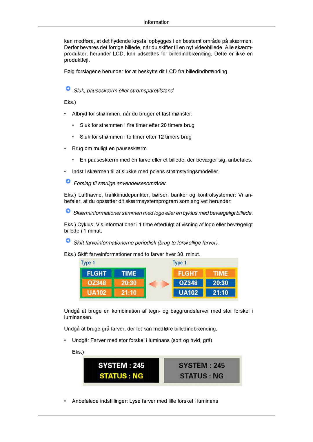 Samsung LS22EFHKFV/EN, LS23EFHKFV/EN manual Sluk, pauseskærm eller strømsparetilstand 