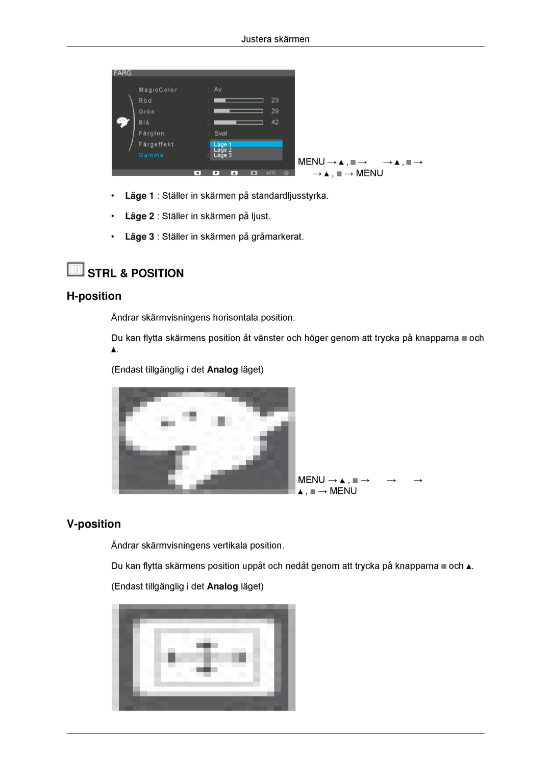 Samsung LS22EFHKFV/EN, LS23EFHKFV/EN manual Strl & Position 