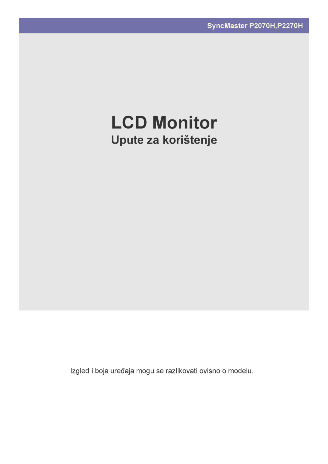 Samsung LS22EFVKUU/EN manual LCD Monitor 