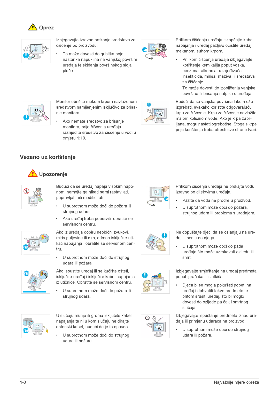 Samsung LS22EFVKUU/EN manual Vezano uz korištenje 