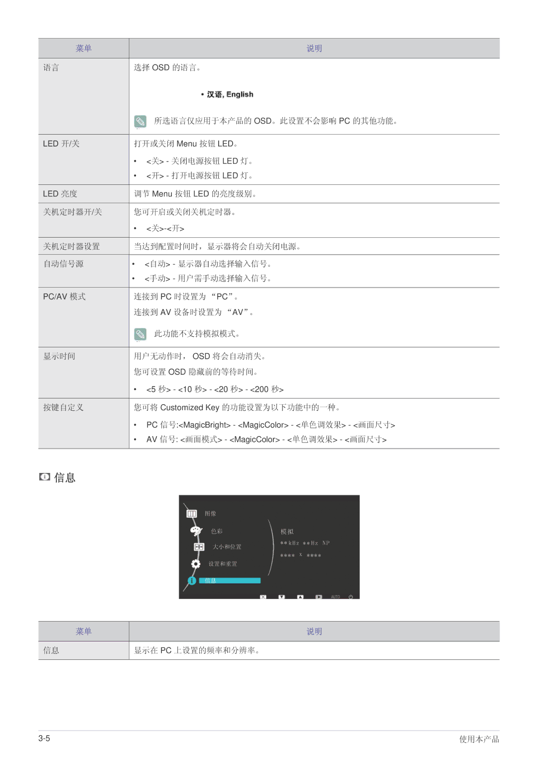 Samsung LS22EFVKUU/EN, LS22EFVKUV/EN, LS20EFVKUV/ZA manual 选择 Osd 的语言。 