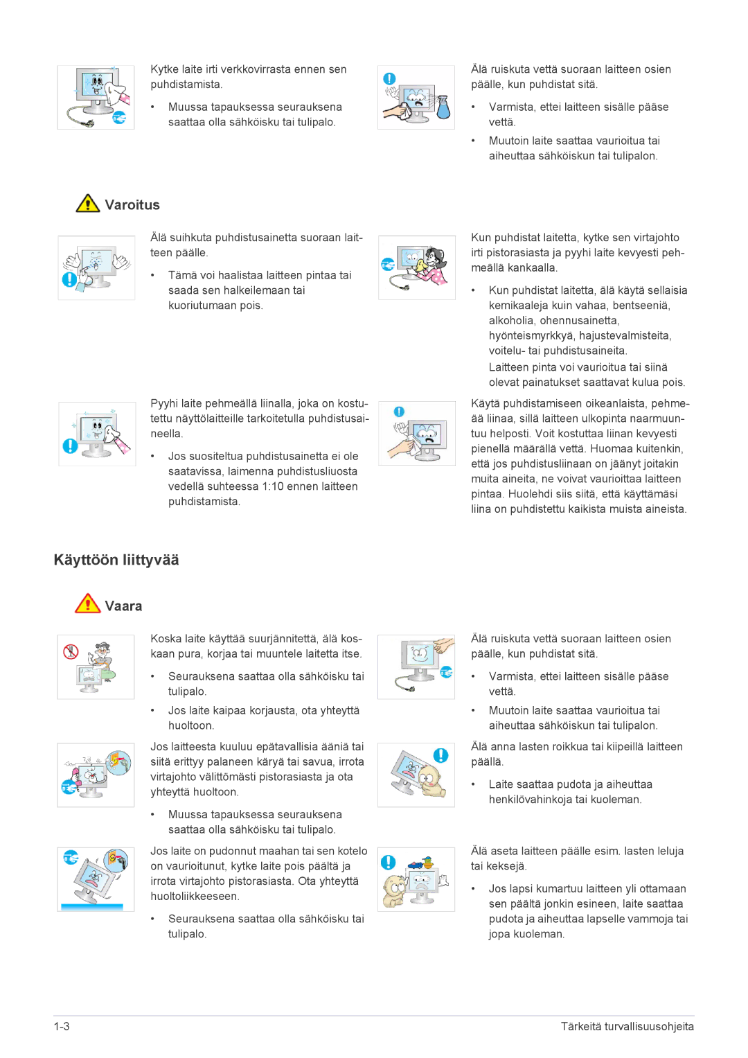 Samsung LS22EFVKUV/EN manual Käyttöön liittyvää 