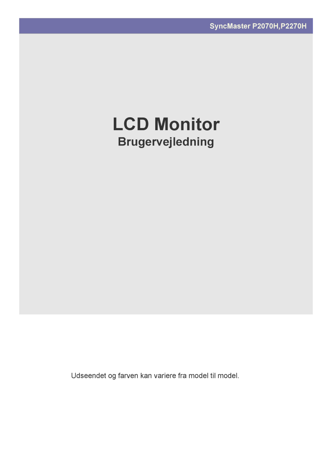 Samsung LS22EFVKUV/EN manual LCD-monitor 