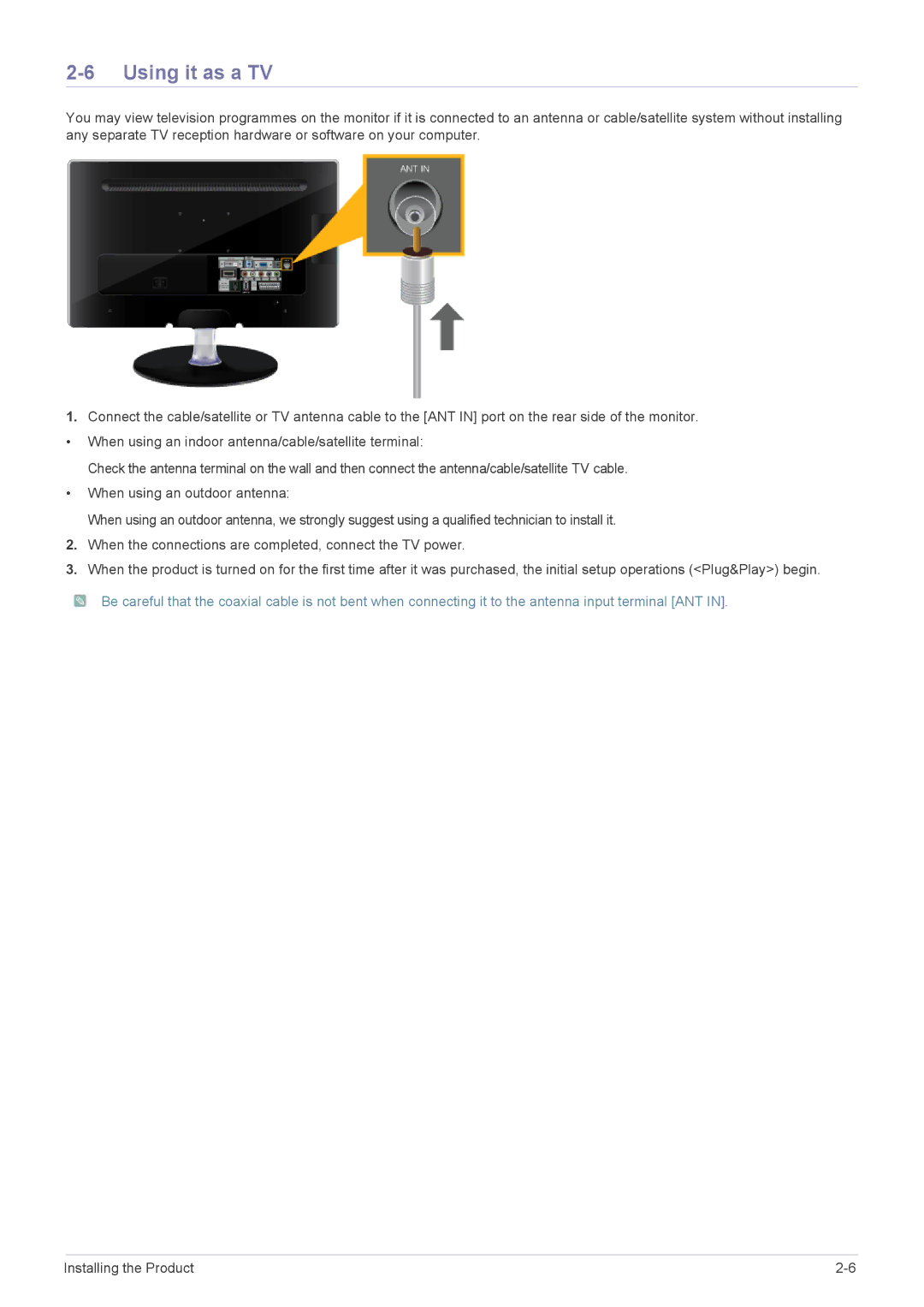 Samsung LS23ELDKF/XE, LS22ELDKF/EN, LS23ELDKF/EN, LS22ELDKF/XE manual Using it as a TV 