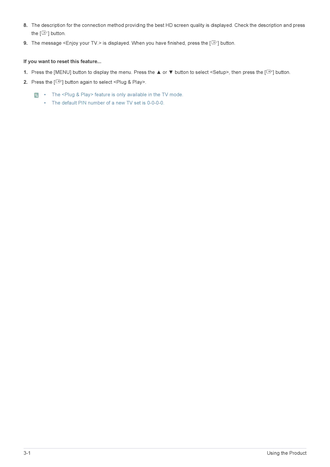 Samsung LS22ELDKF/EN, LS23ELDKF/EN, LS22ELDKF/XE, LS23ELDKF/XE manual If you want to reset this feature 