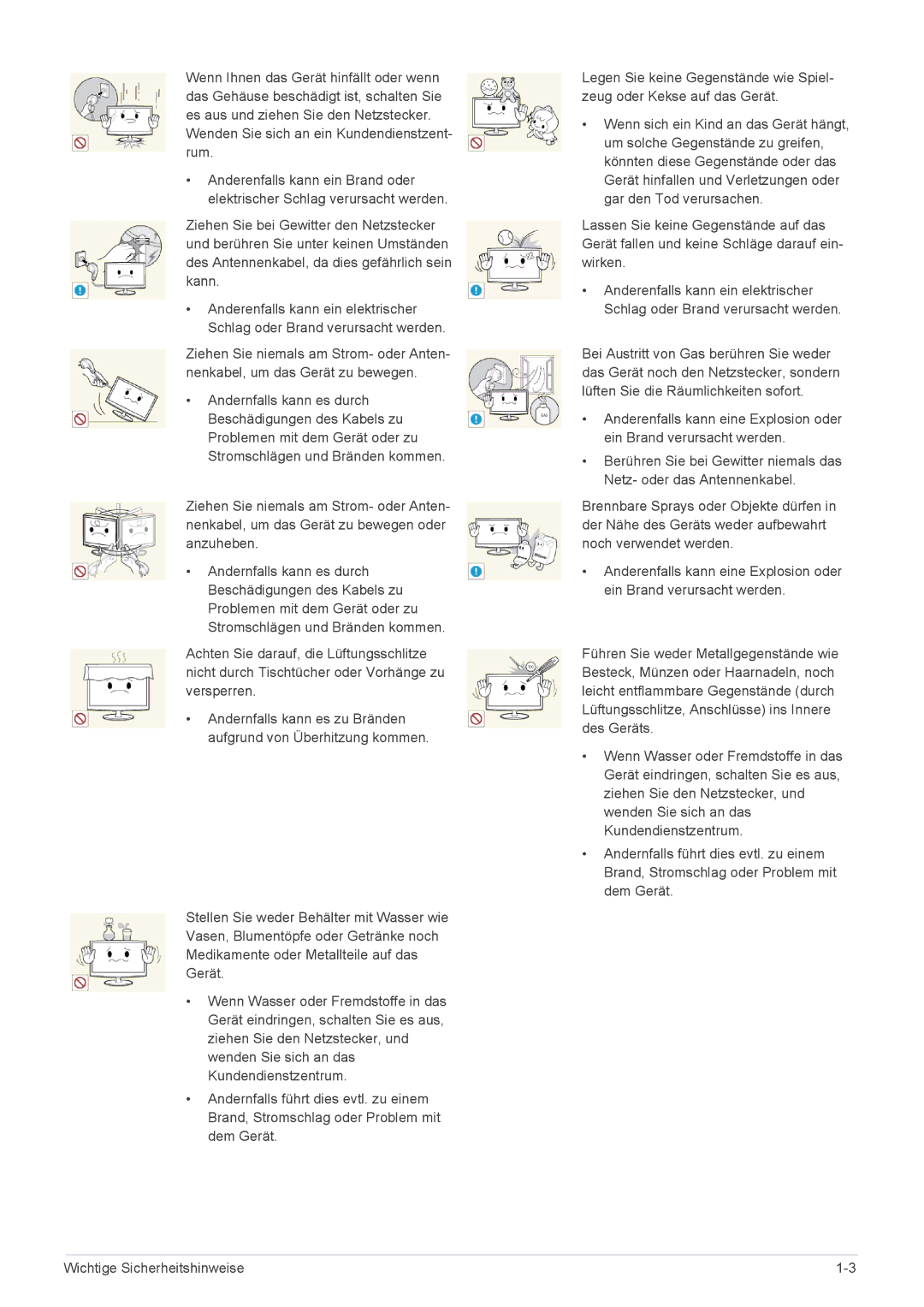 Samsung LS23ELDKF/EN, LS22ELDKF/EN manual Wenden Sie sich an ein Kundendienstzent- rum 