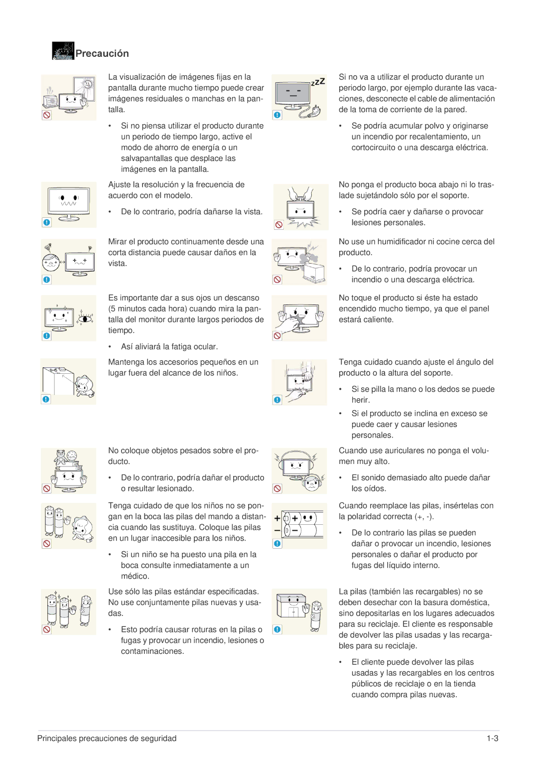 Samsung LS23ELDKF/EN, LS22ELDKF/EN manual Precaución 