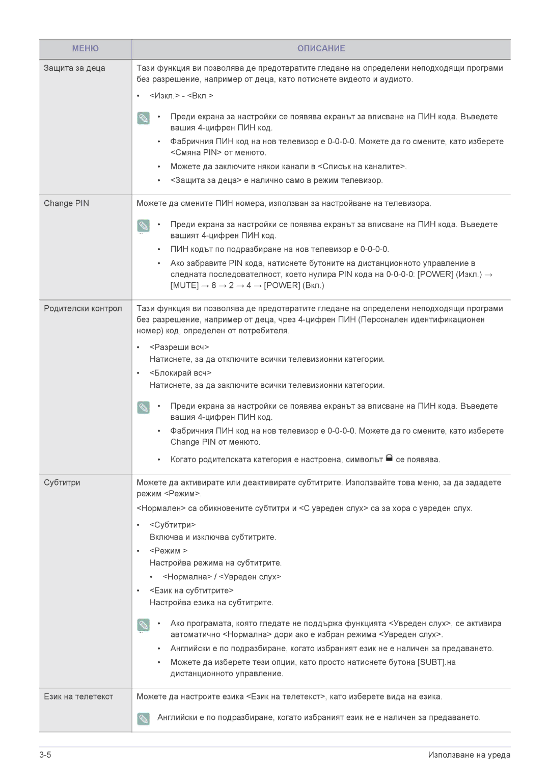 Samsung LS22ELDKF/EN, LS23ELDKF/EN manual Меню Описание 