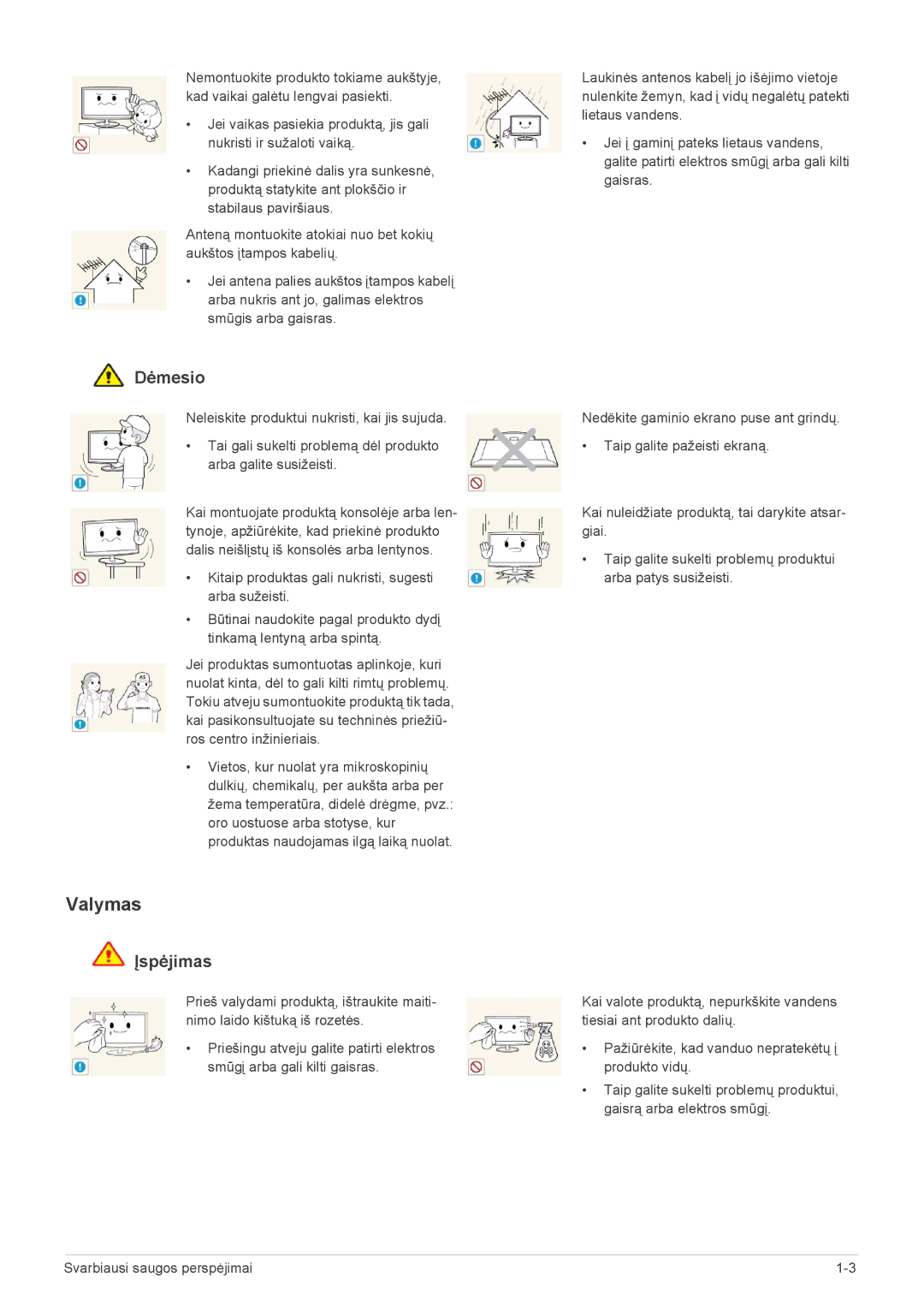 Samsung LS23ELDKF/EN, LS22ELDKF/EN manual Valymas 