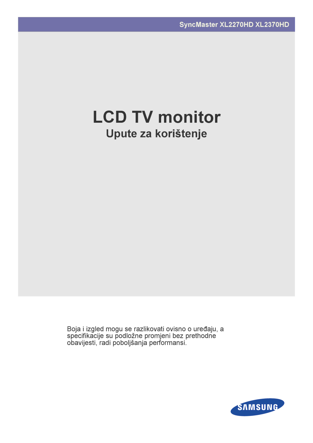 Samsung LS23ELDKF/EN, LS22ELDKF/EN manual LCD TV monitor 