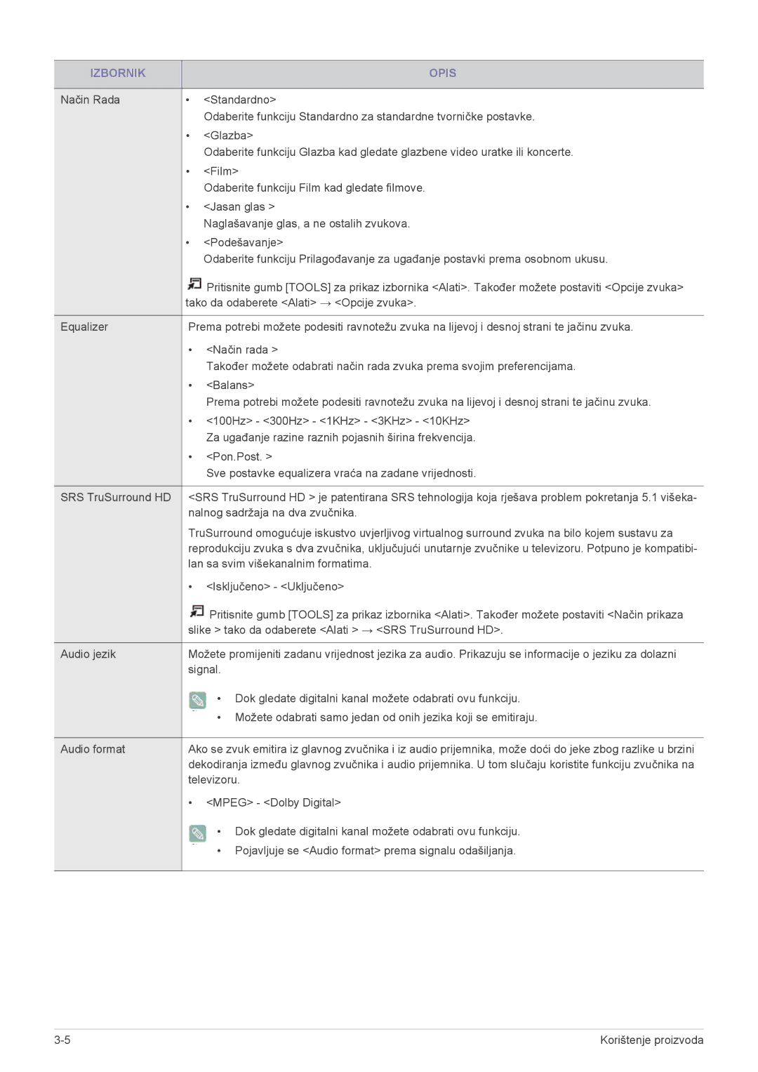 Samsung LS22ELDKF/EN, LS23ELDKF/EN manual Nalnog sadržaja na dva zvučnika 