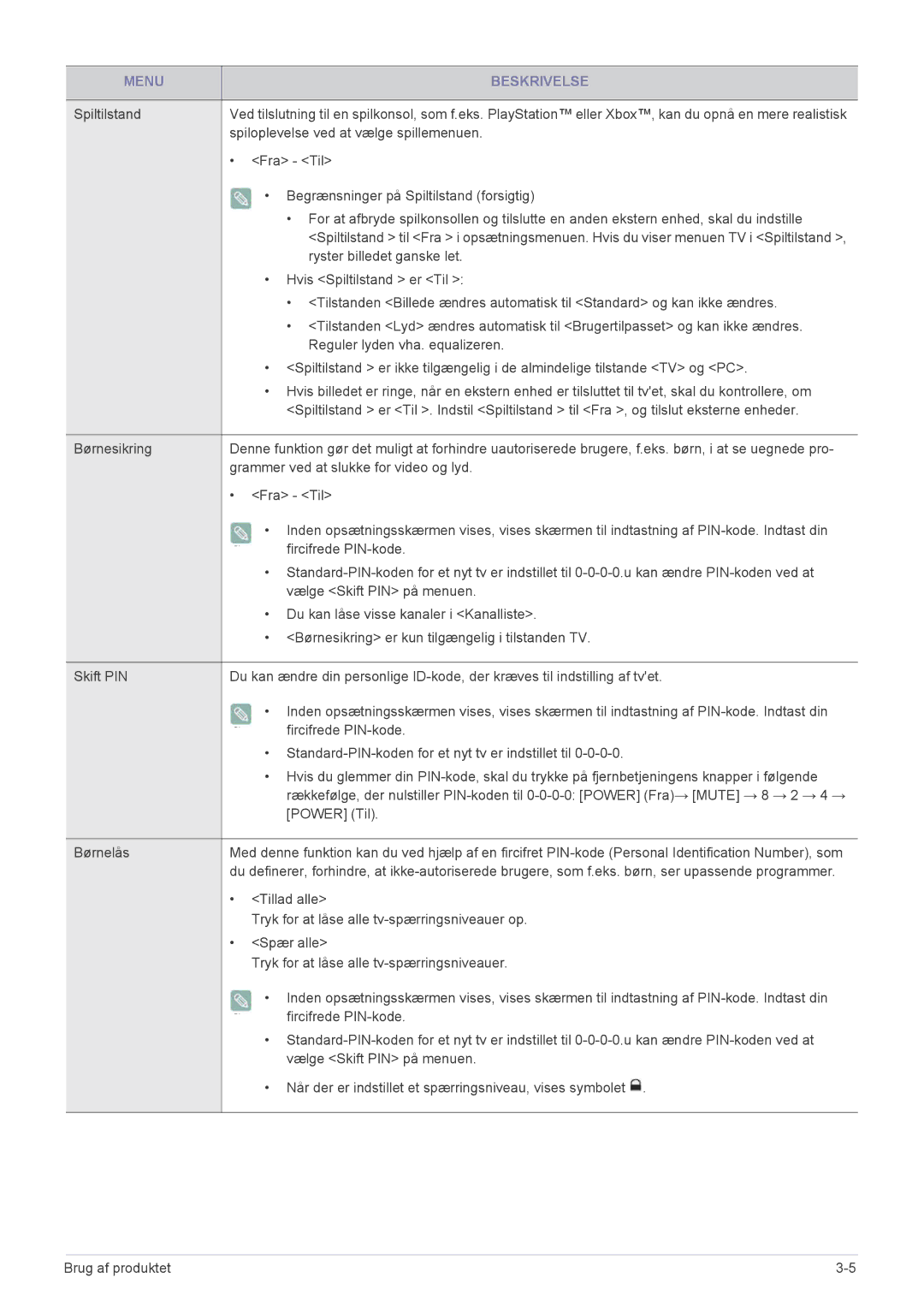 Samsung LS23ELDKF/XE, LS22ELDKF/XE manual Spiloplevelse ved at vælge spillemenuen 