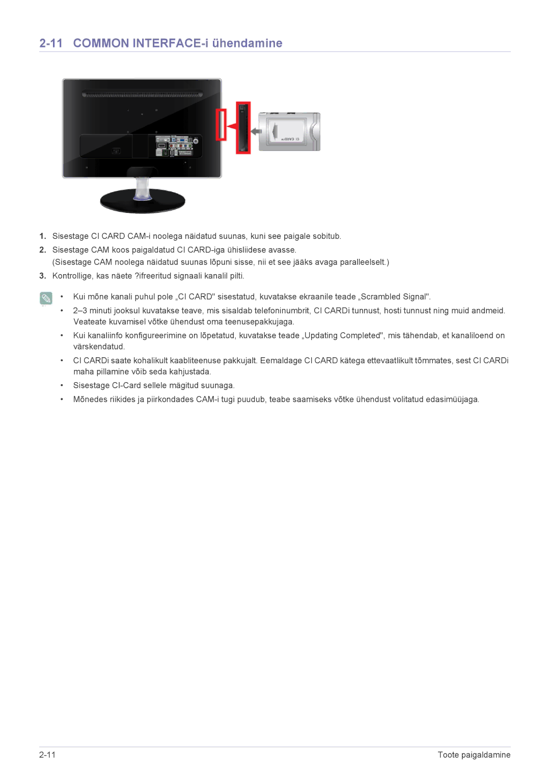 Samsung LS22EMDKF/EN, LS22EMDKU/EN, LS23EMDKU/EN manual Common INTERFACE-i ühendamine 