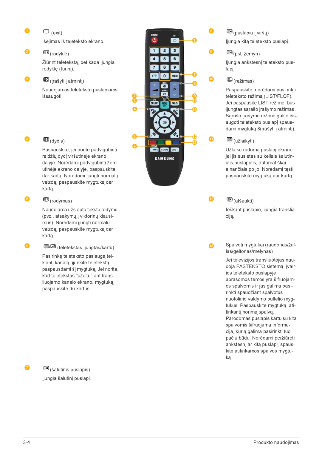 Samsung LS22EMDKU/EN, LS23EMDKU/EN, LS22EMDKF/EN manual Užlaikyti 