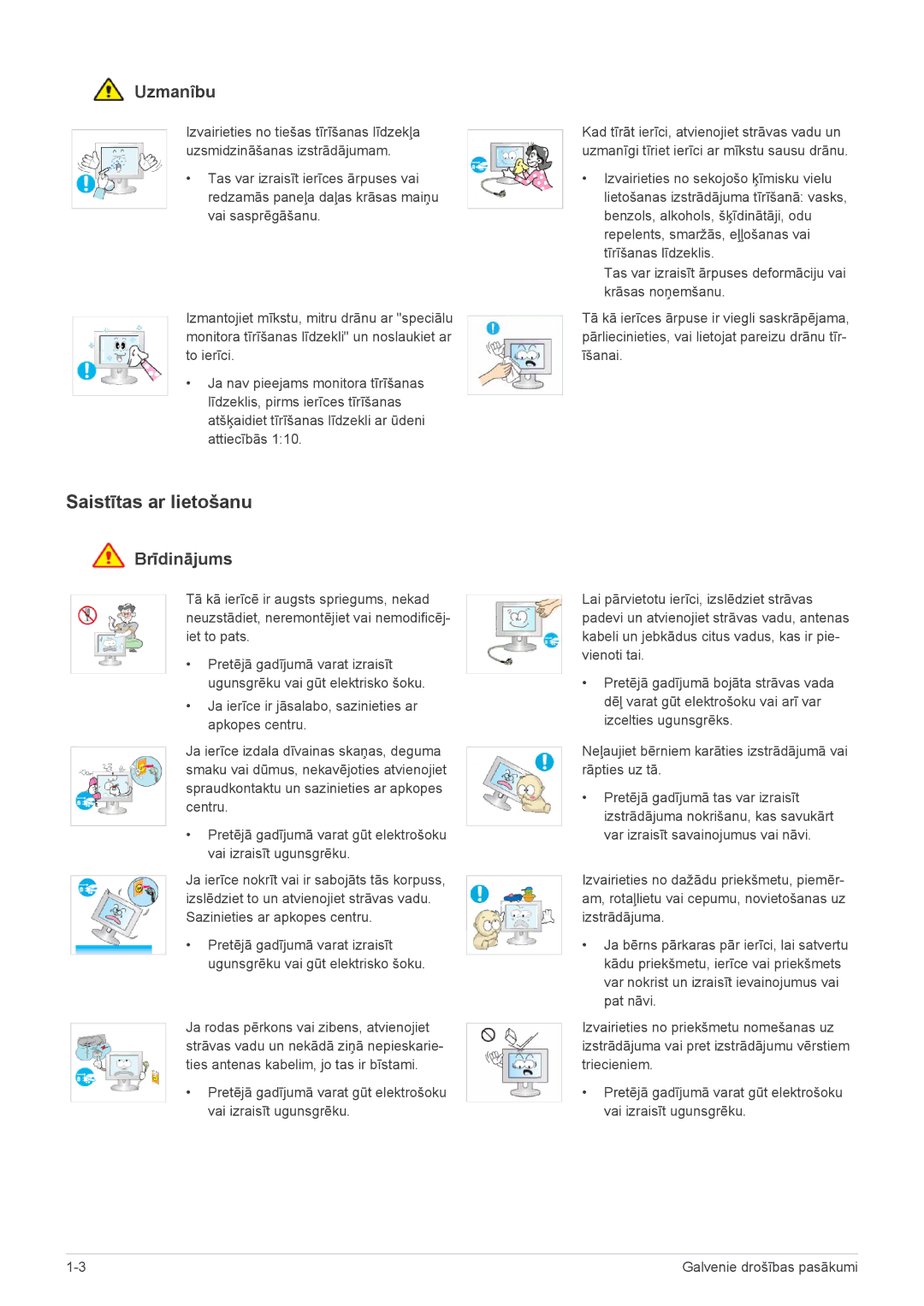 Samsung LS23EMDKU/EN, LS22EMDKU/EN, LS22EMDKF/EN manual Saistītas ar lietošanu 