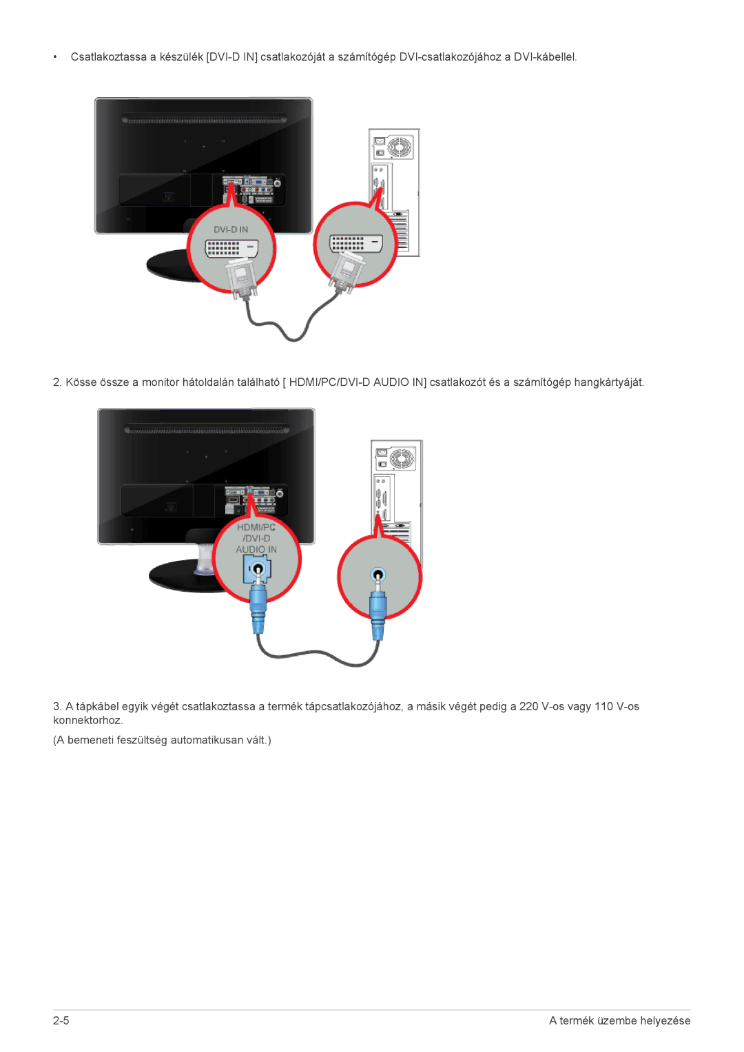 Samsung LS22EMDKU/XE, LS22EMDKU/EN, LS23EMDKU/EN manual Termék üzembe helyezése 