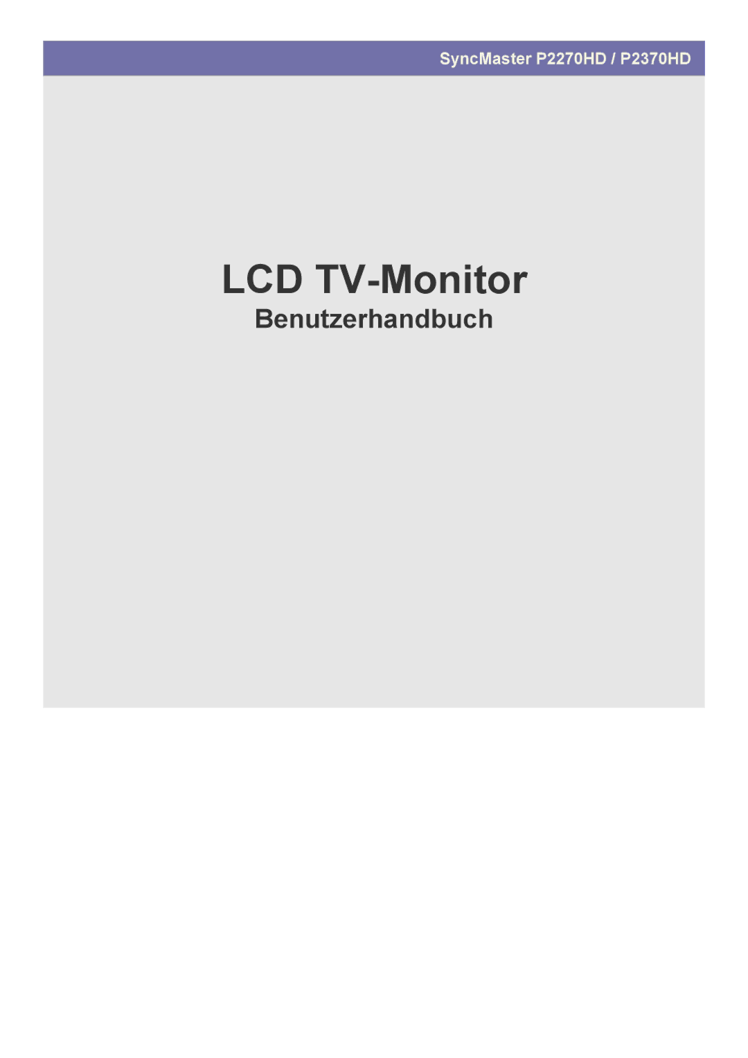 Samsung LS23EMDKU/EN, LS22EMDKU/EN manual LCD TV-Monitor 