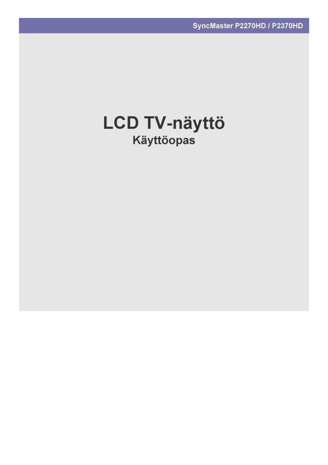 Samsung LS23EMDKU/XE, LS22EMDKU/XE manual LCD TV-näyttö 