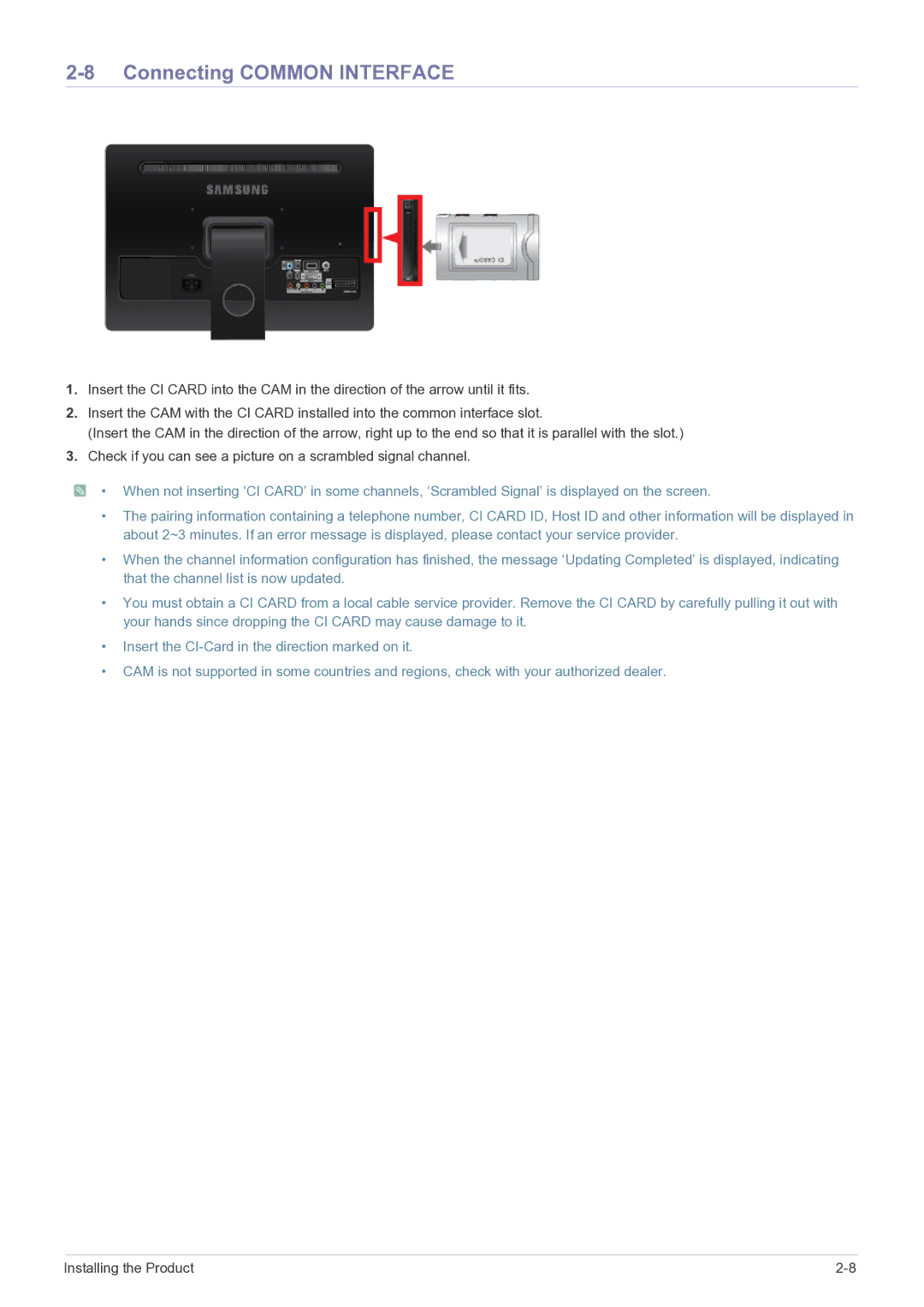 Samsung LS22FMDGF/XE, LS22FMDGF/EN manual Connecting Common Interface 