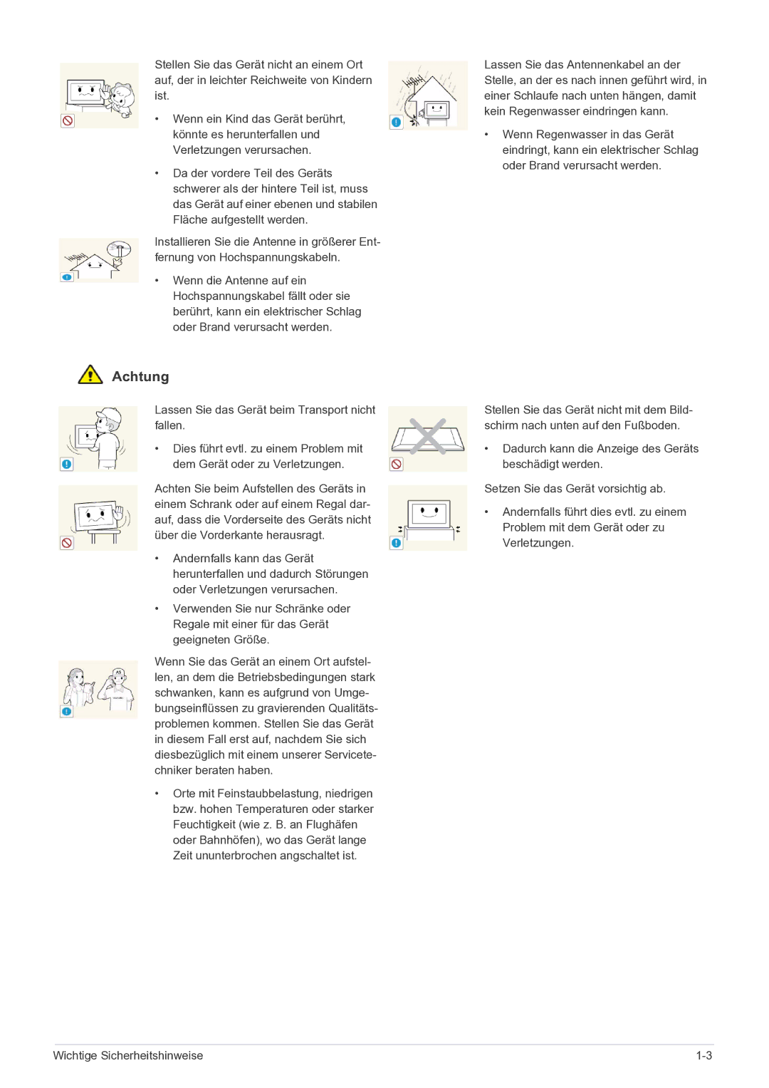 Samsung LS22FMDGF/EN manual Achtung 