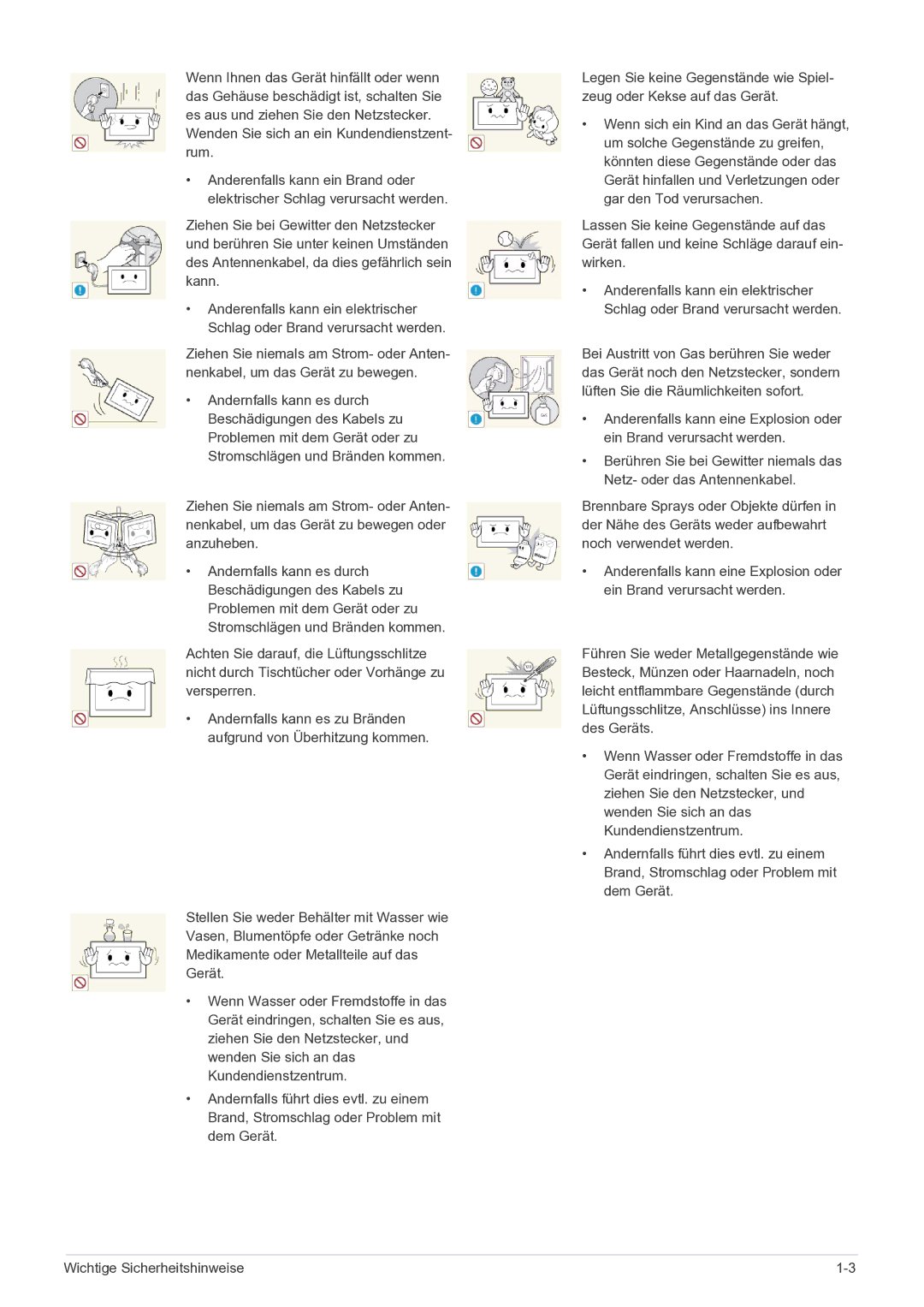 Samsung LS22FMDGF/EN manual Wenden Sie sich an ein Kundendienstzent- rum 